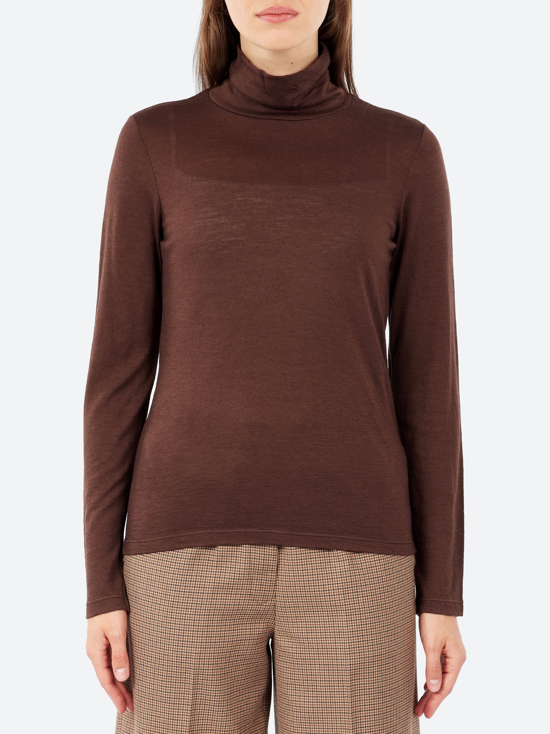 Wool Jersey Turtleneck