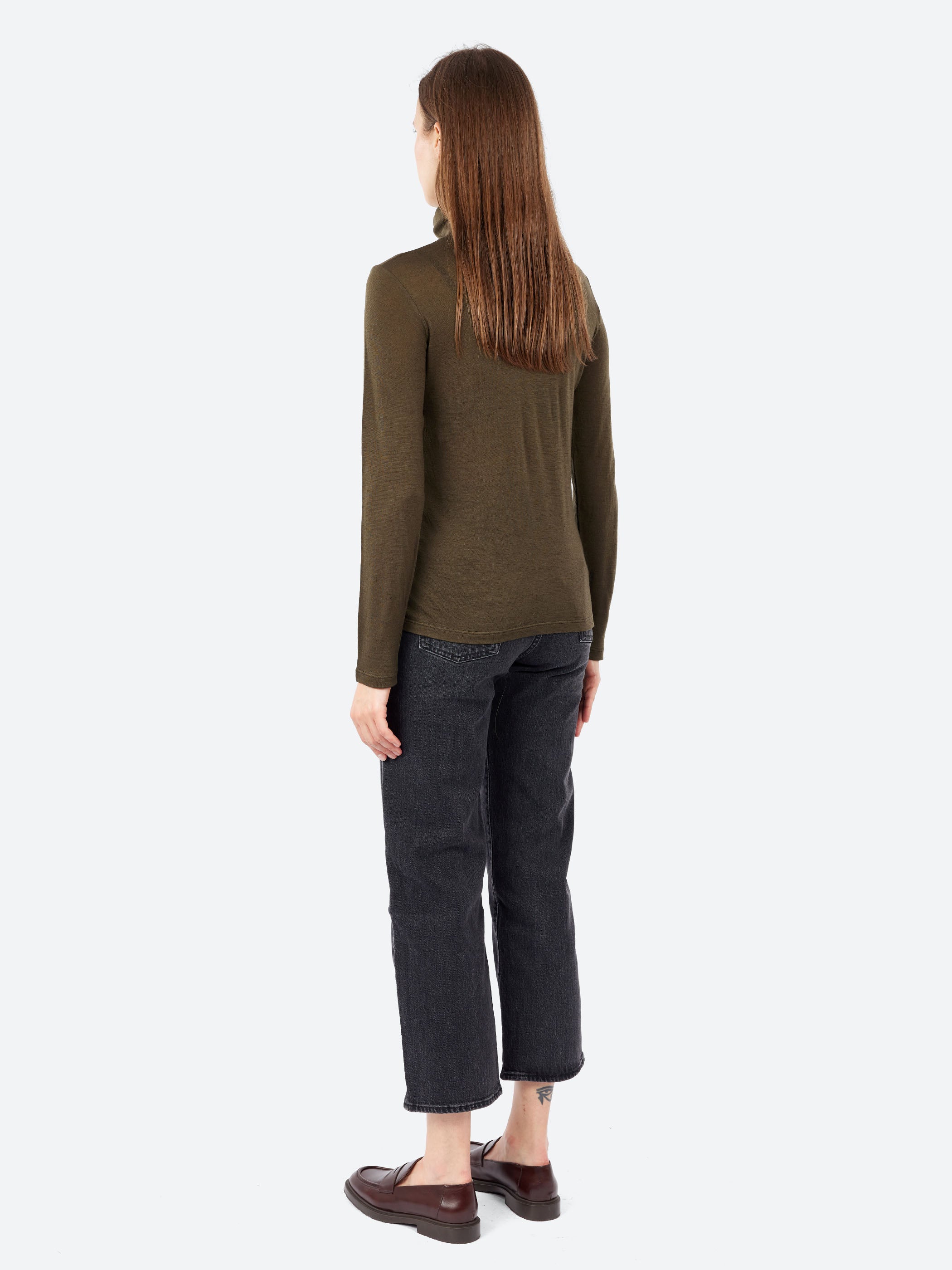 Wool Jersey Turtleneck