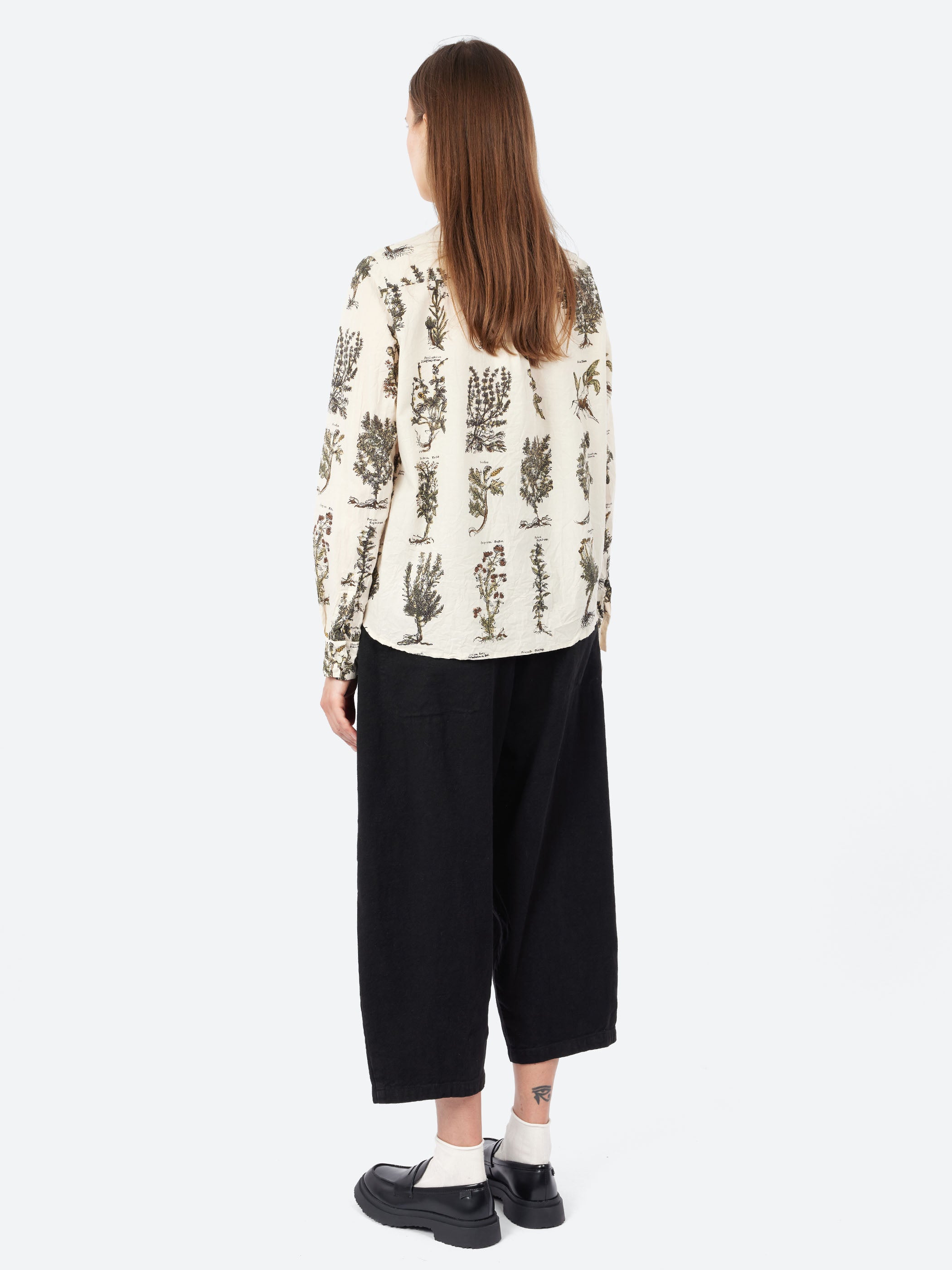 Herbal Print Ruffle Shirt