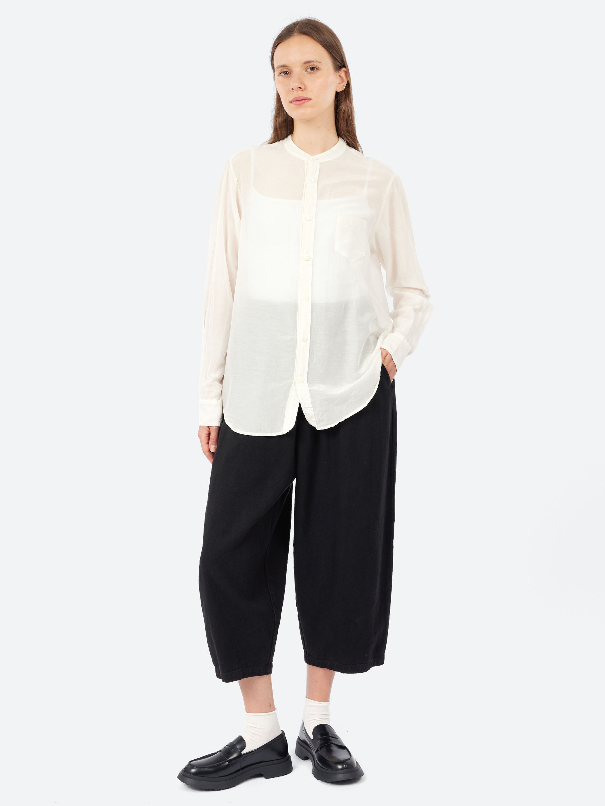 Lawn Band Collar Shirt