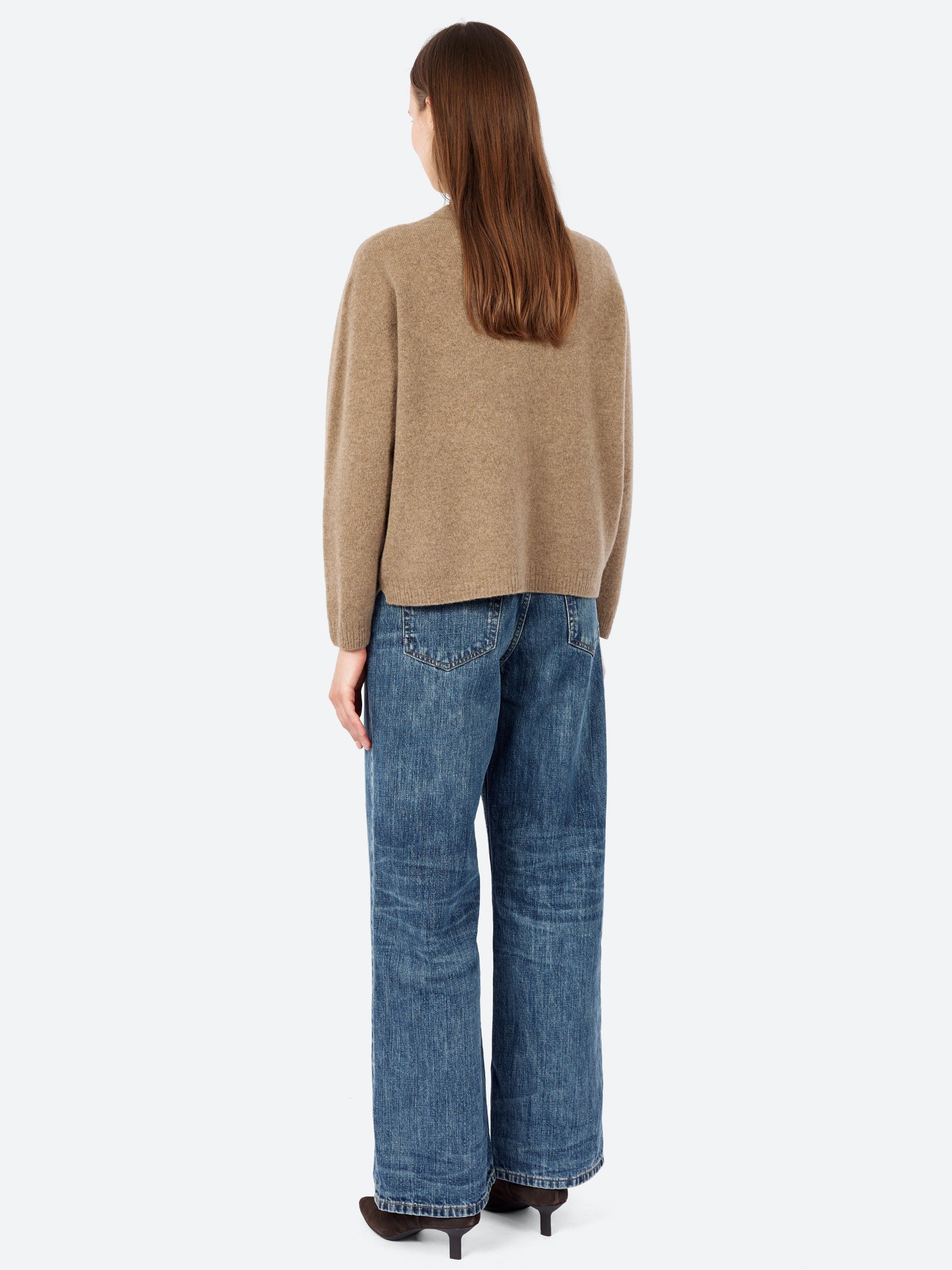 Fine Wool Crewneck Cardigan