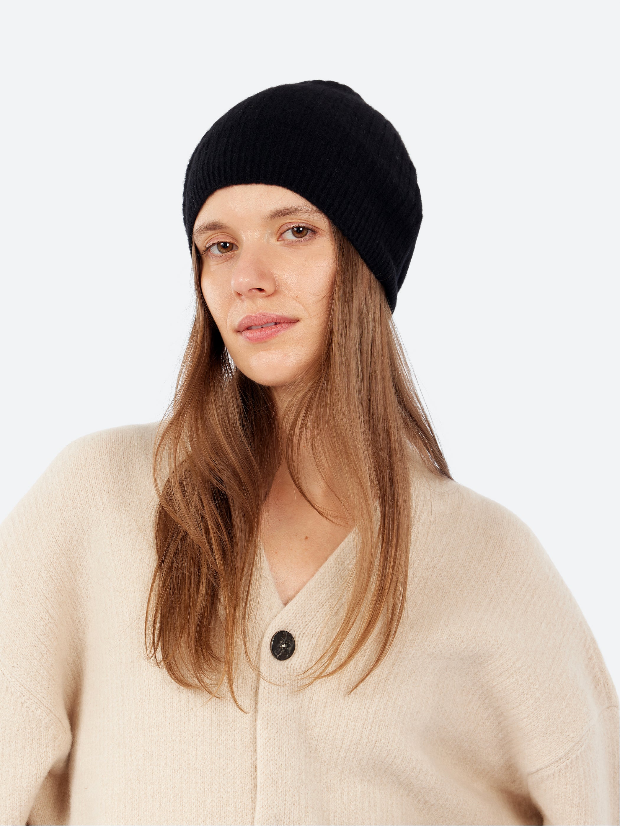 Wool Ribbed Beanie