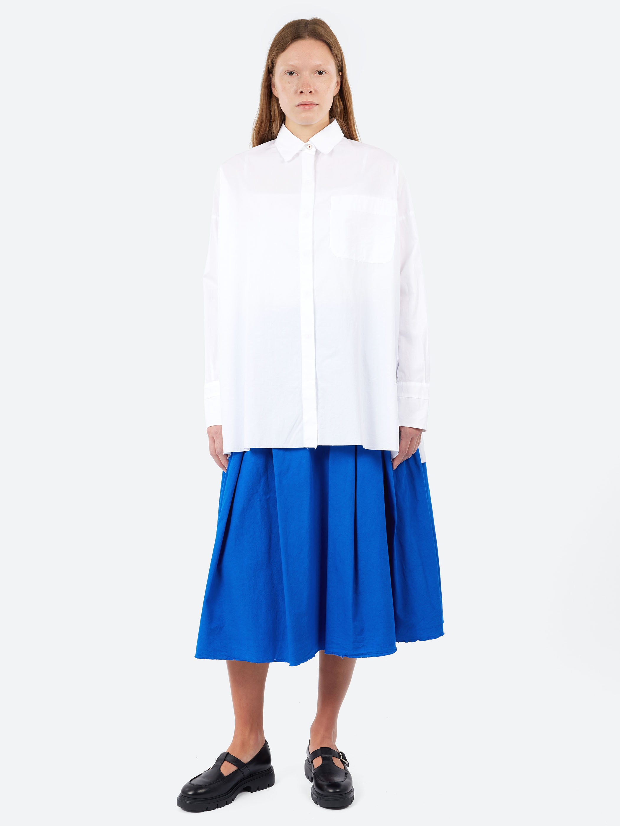 H+ HANNOH WESSEL シャツ　チュニック　コットン　サイズ38 Hannoh Wessel - Camelia Shirt in White – gravitypope