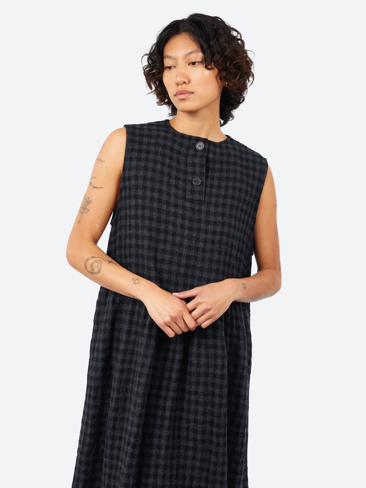 Low Twist Gingham Check Dress