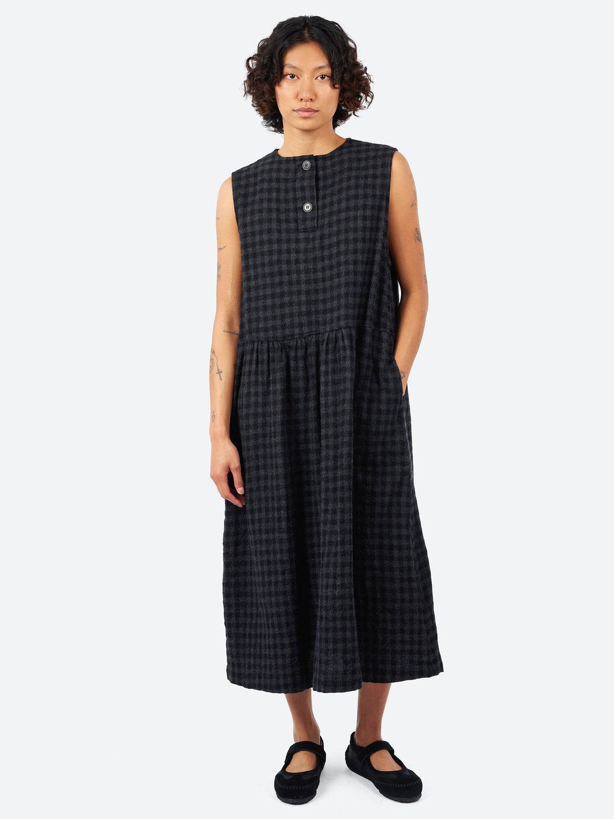 Low Twist Gingham Check Dress