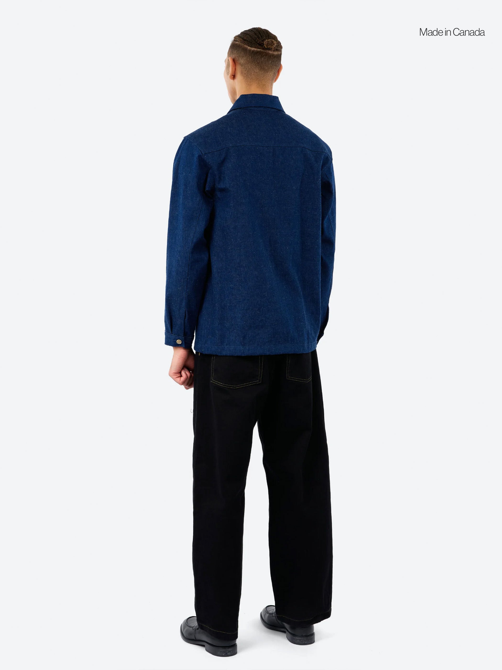 Naked & Famous - Work Shirt 9.7oz 2/1 Nep Denim in Indigo