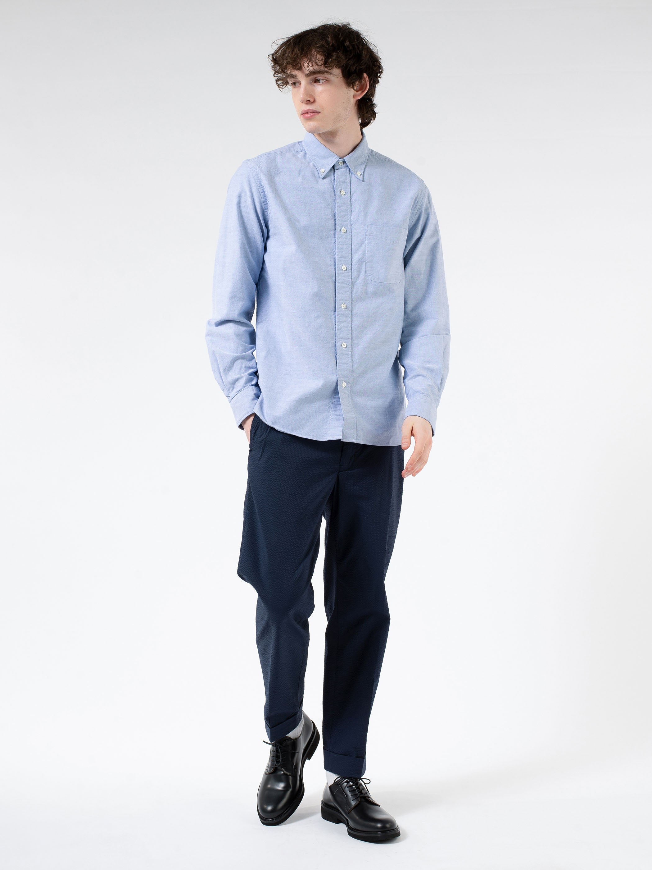 BEAMS PLUS - Oxford Button-Down Shirt in Blue – gravitypope