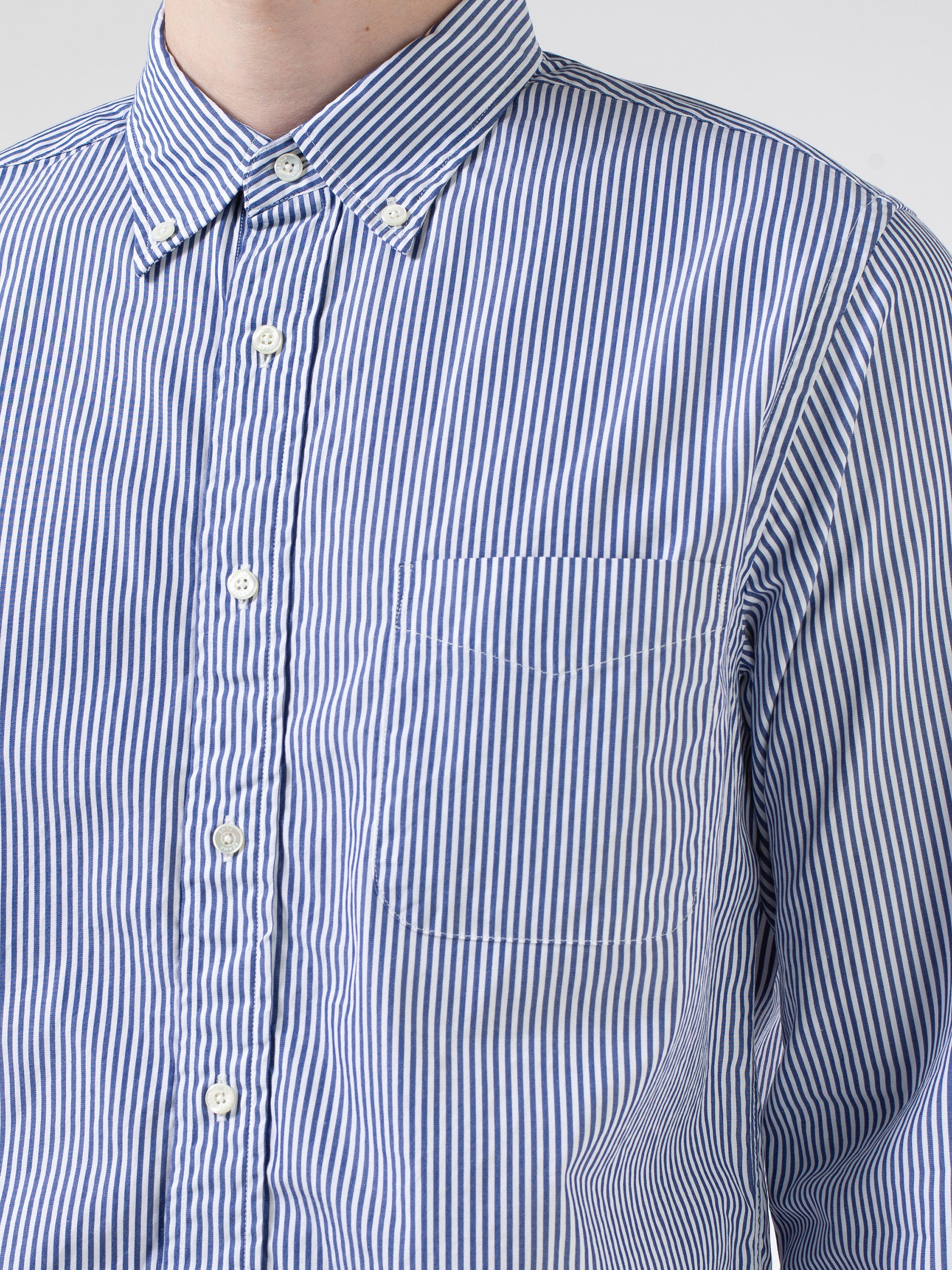 Cotton Broad London Stripe Button Down Shirt