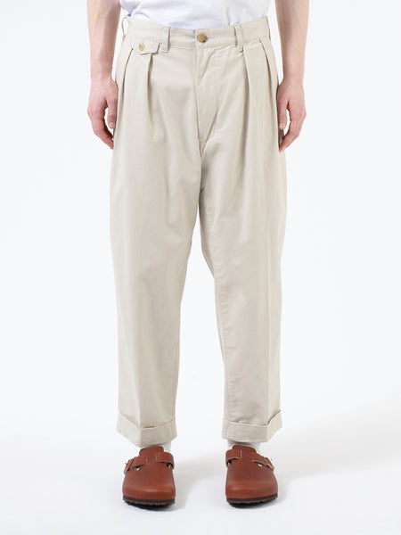 BEAMS PLUS - 2 Pleat Chino in Cement – gravitypope