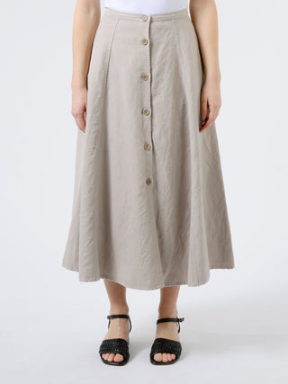Aspesi Cotton Linen Midi Skirt