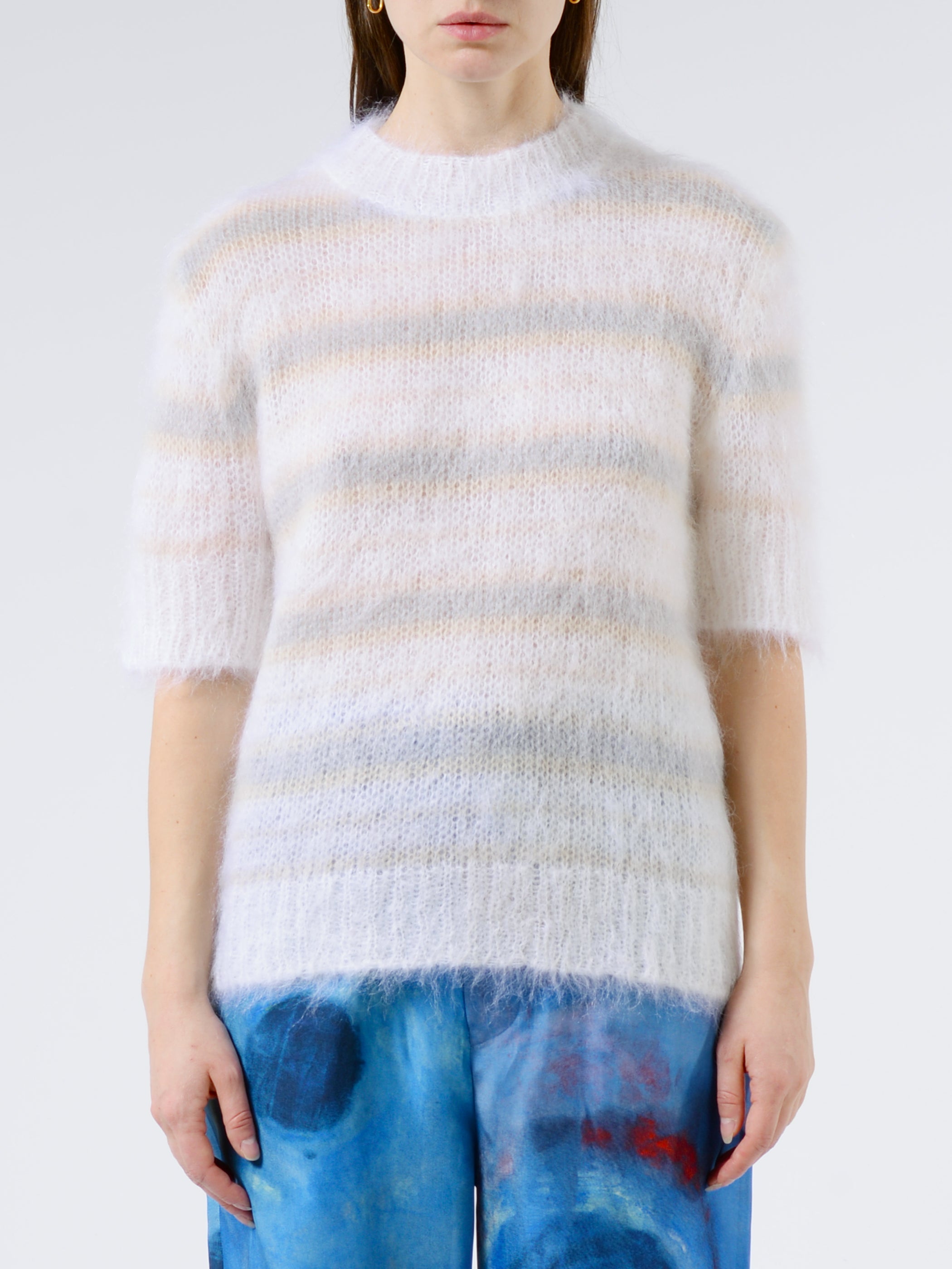 Mohair And Wool Striped Top