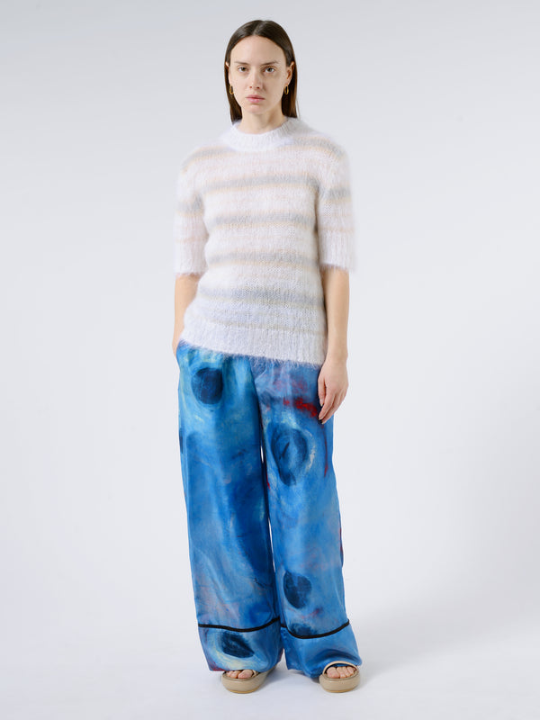MOHAIR AND WOOL STRIPED TOP