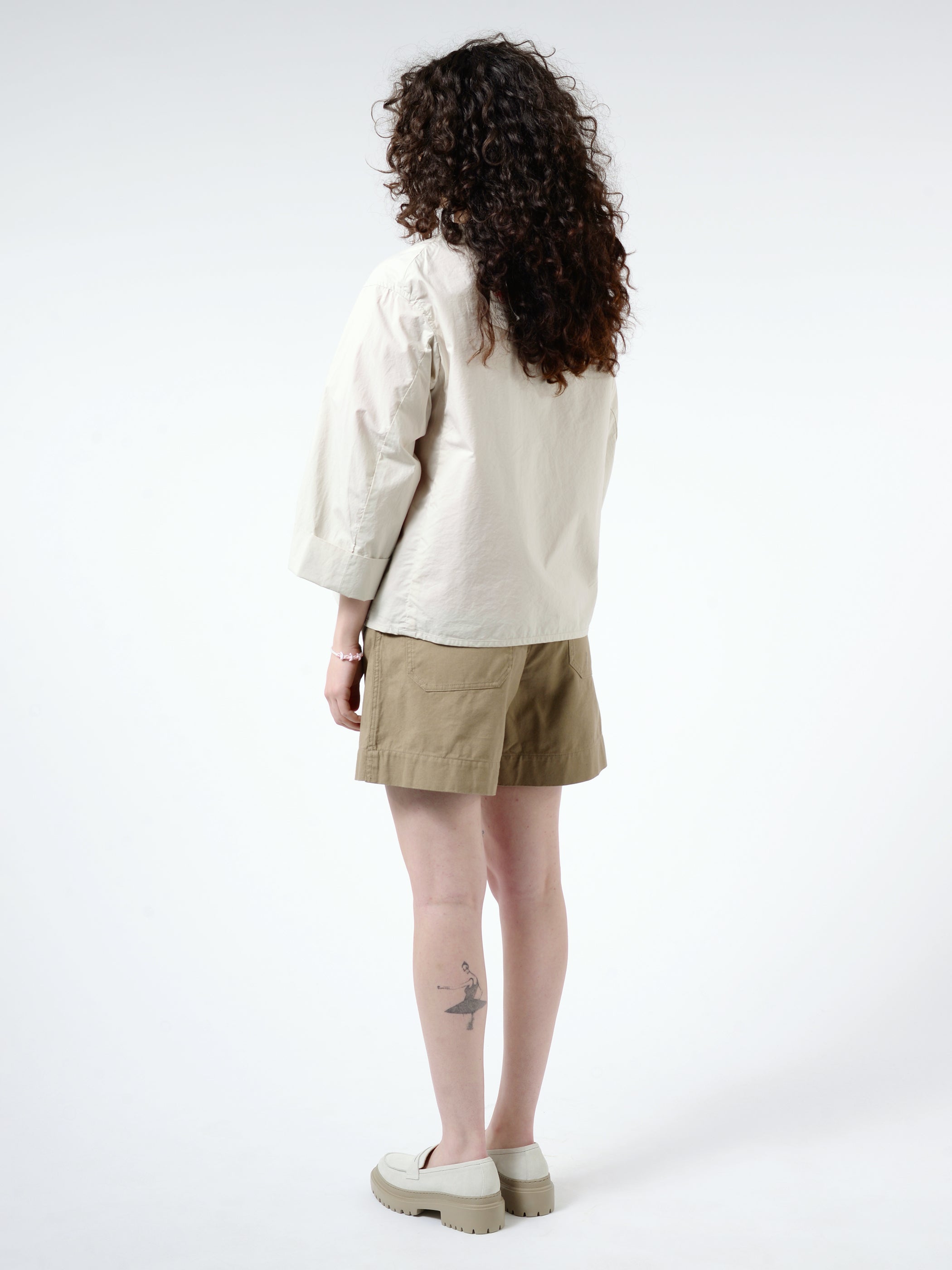 Women's Cotton Weather Collarless Short Jacket