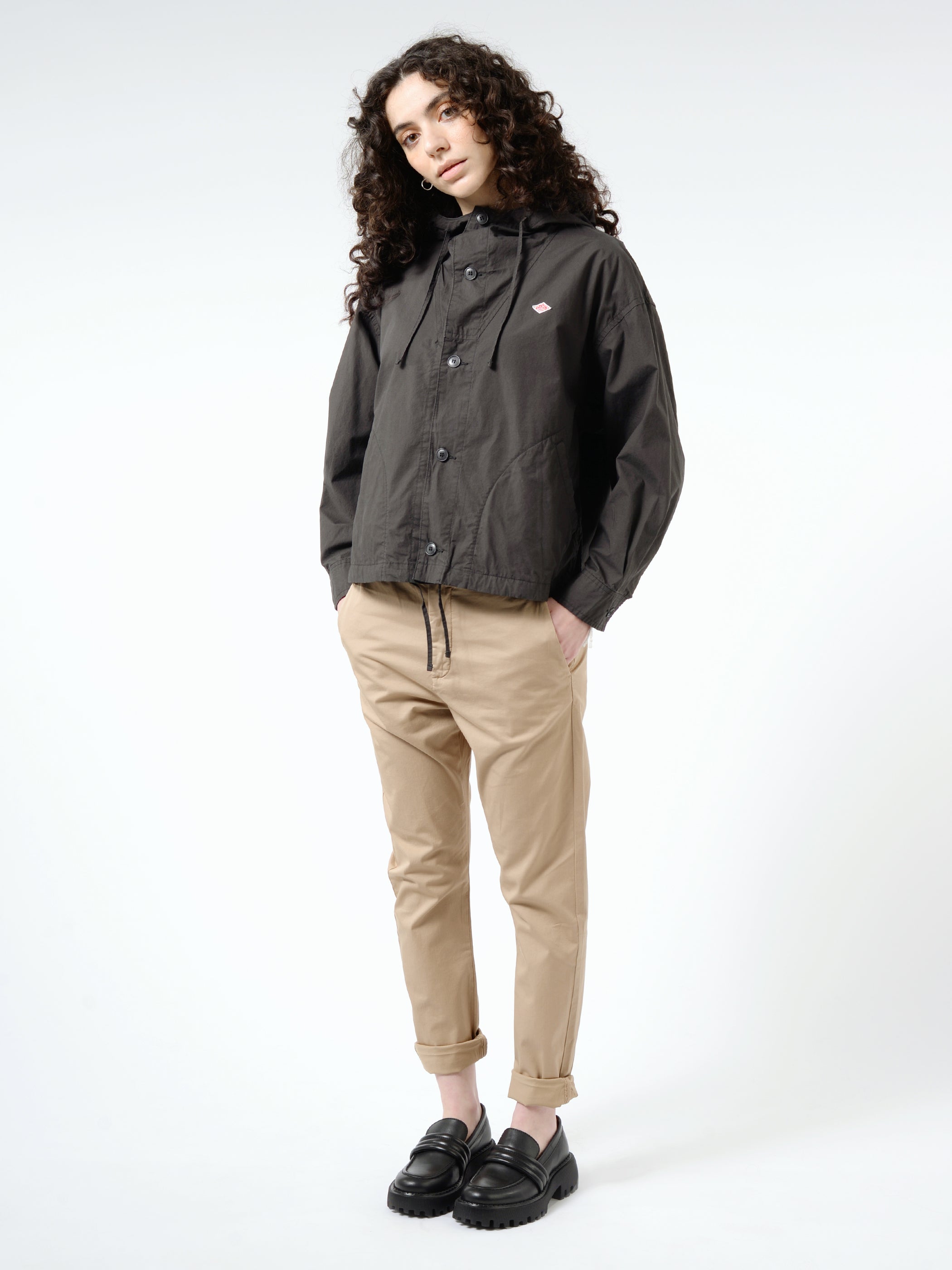 Women's Cotton Weather Hooded Short Jacket