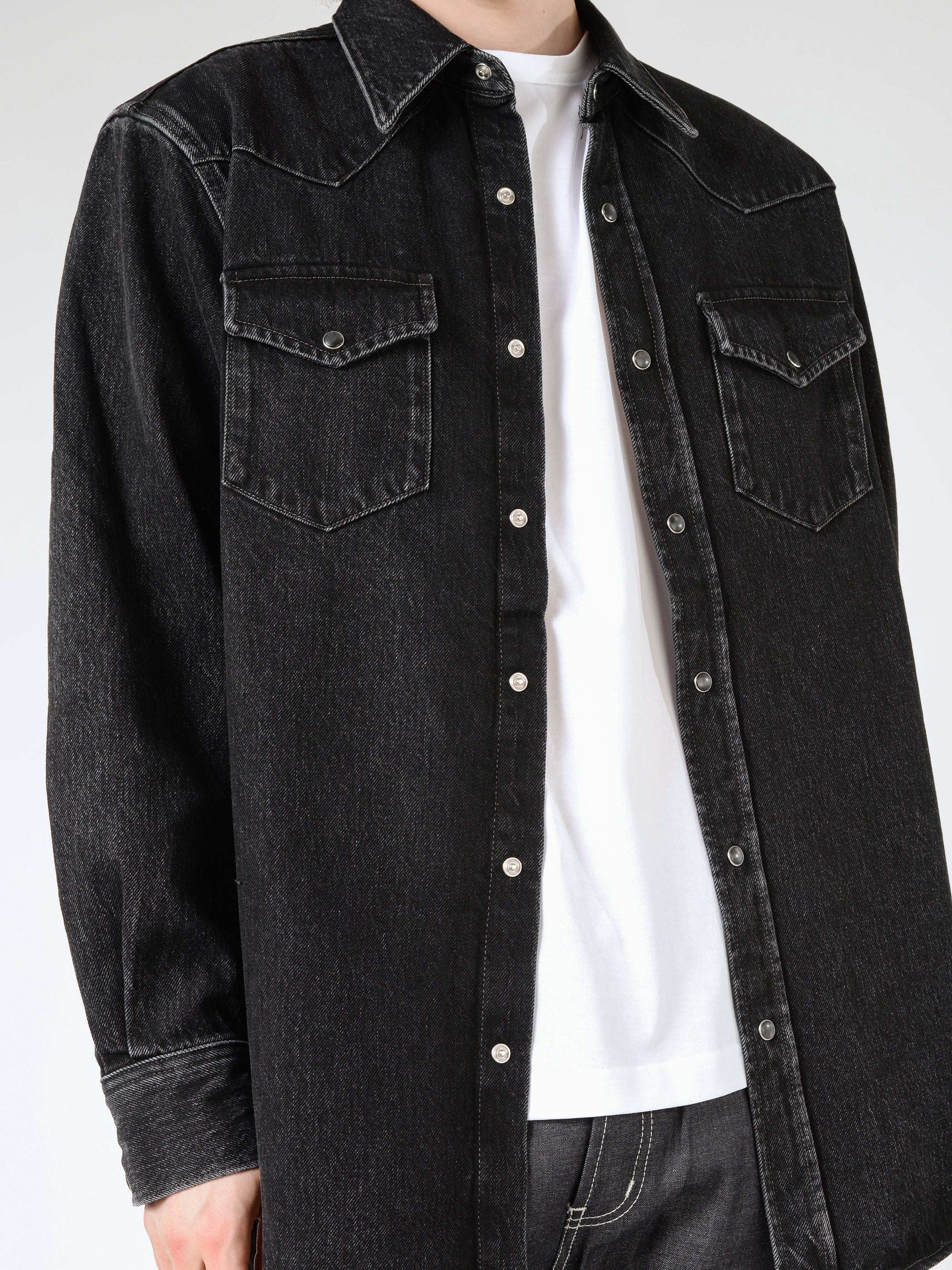 Denim Button-Up Shirt