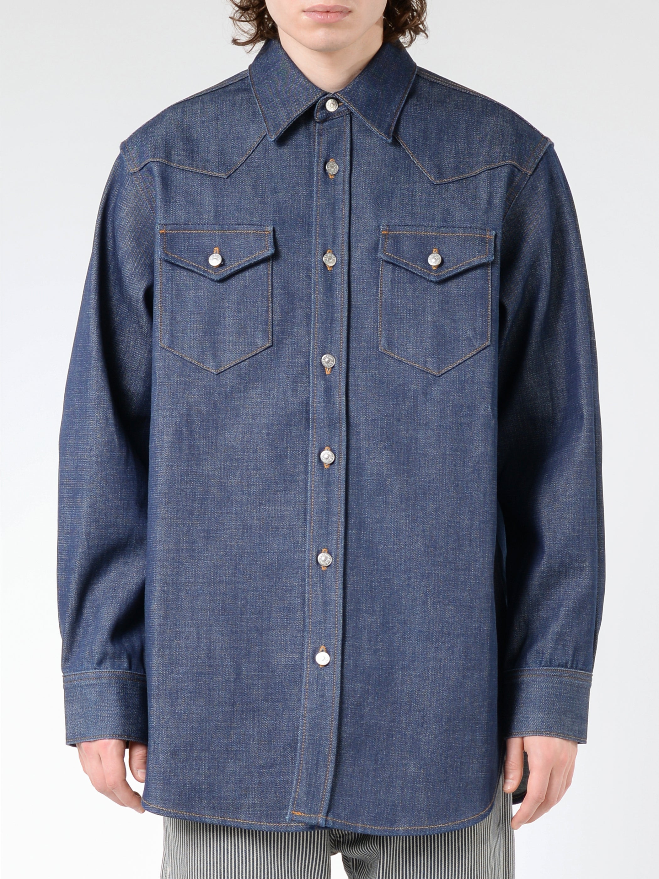 Denim Button-Up Shirt