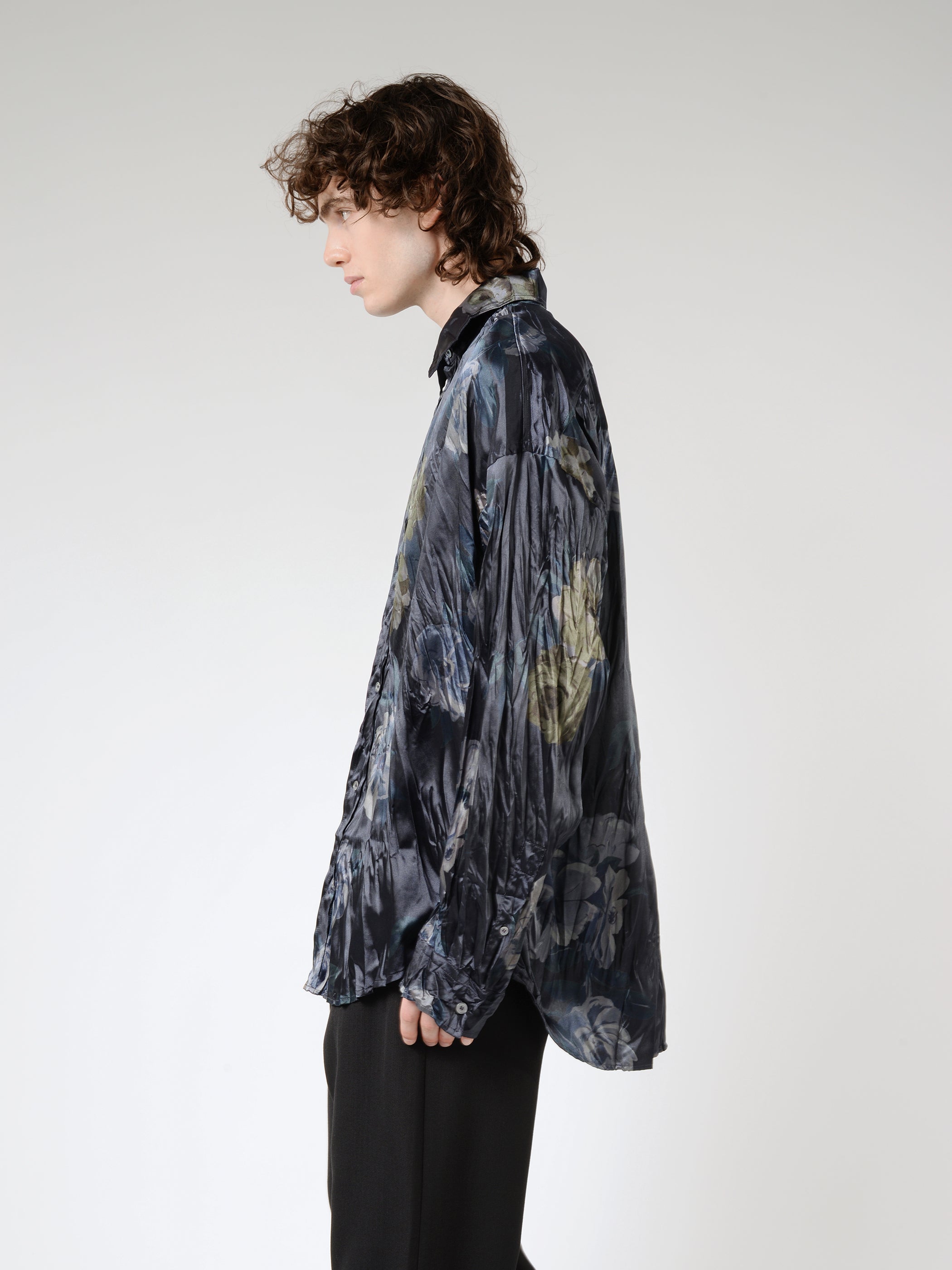 Printed Button-Up Shirt