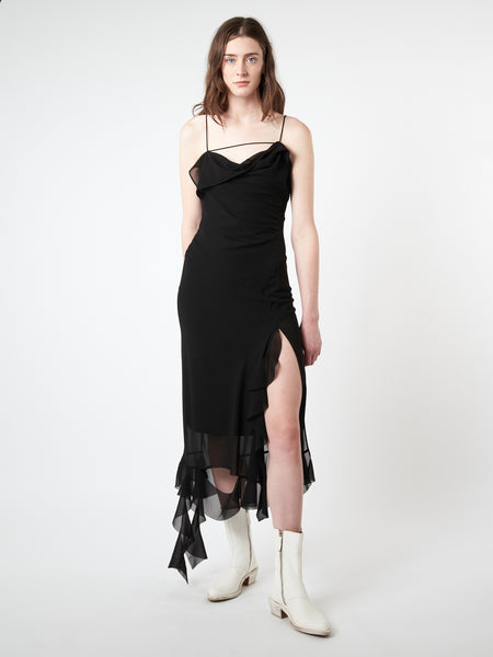 Acne Studios - Delouise Chiffon Dress in Black – gravitypope