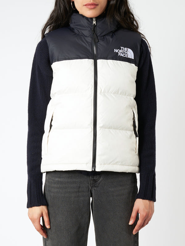 The North Face Women's 1996 Retro Nuptse Vest Gardenia White / Black