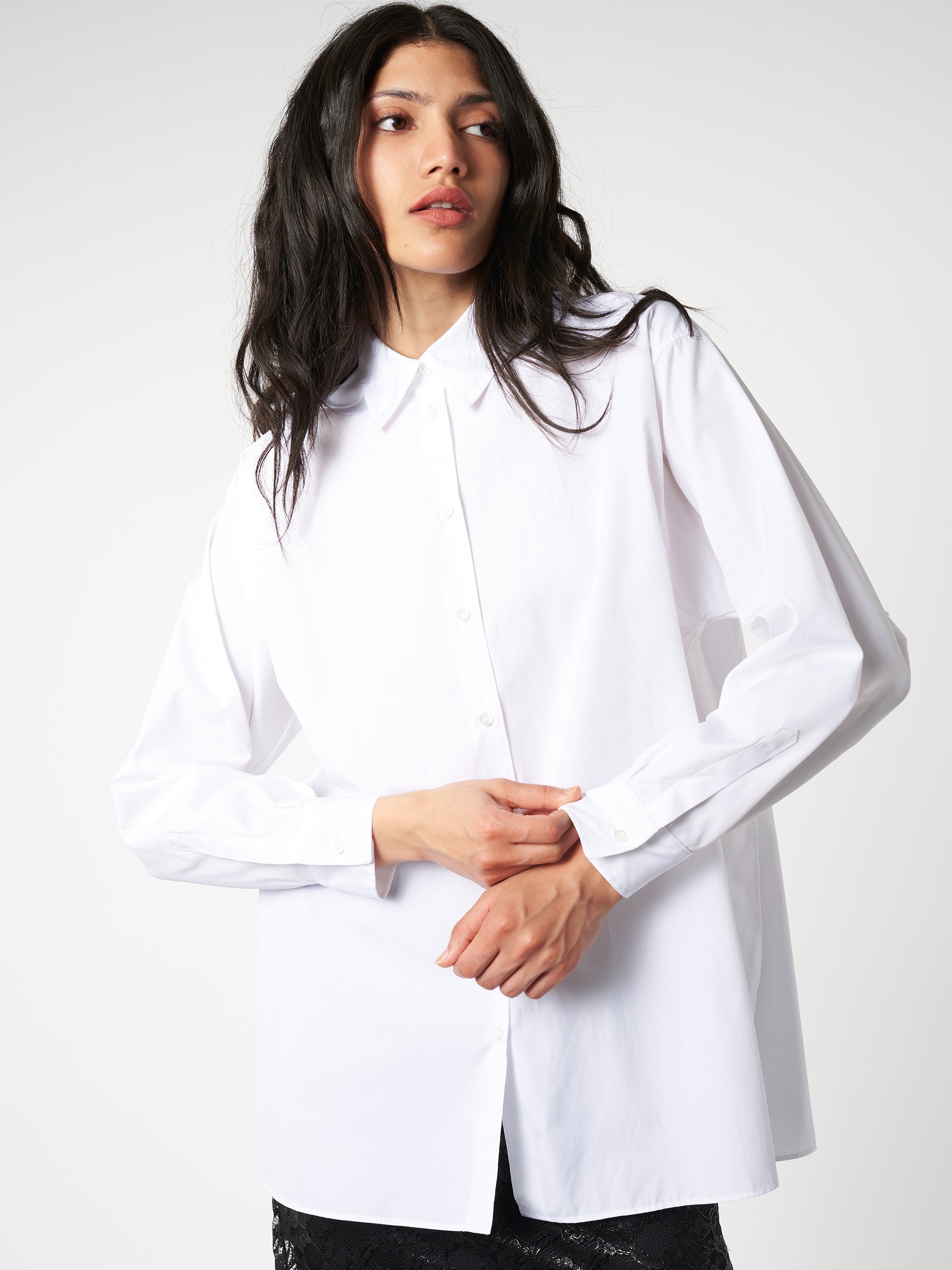 Cotton Poplin Loose Fit Shirt