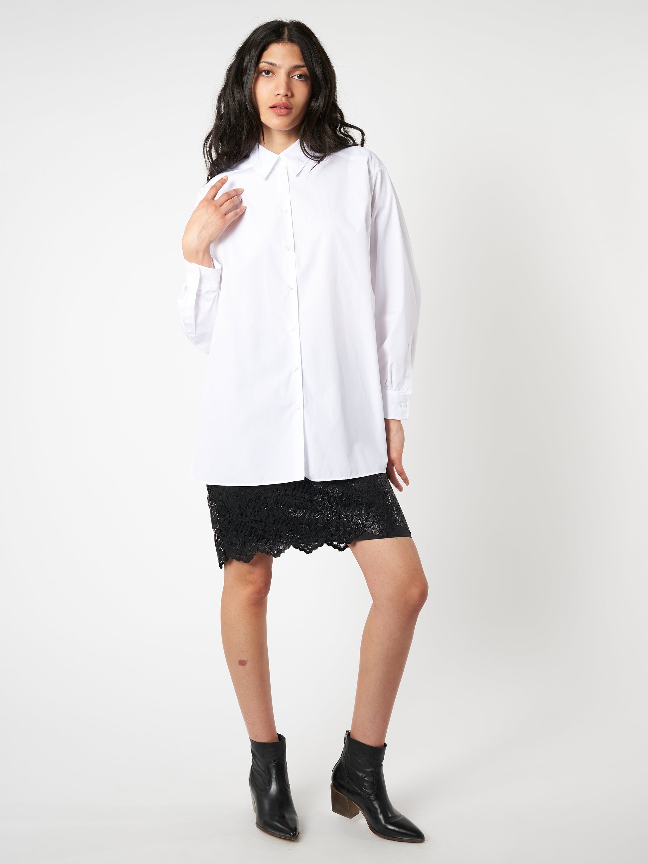 Cotton Poplin Loose Fit Shirt