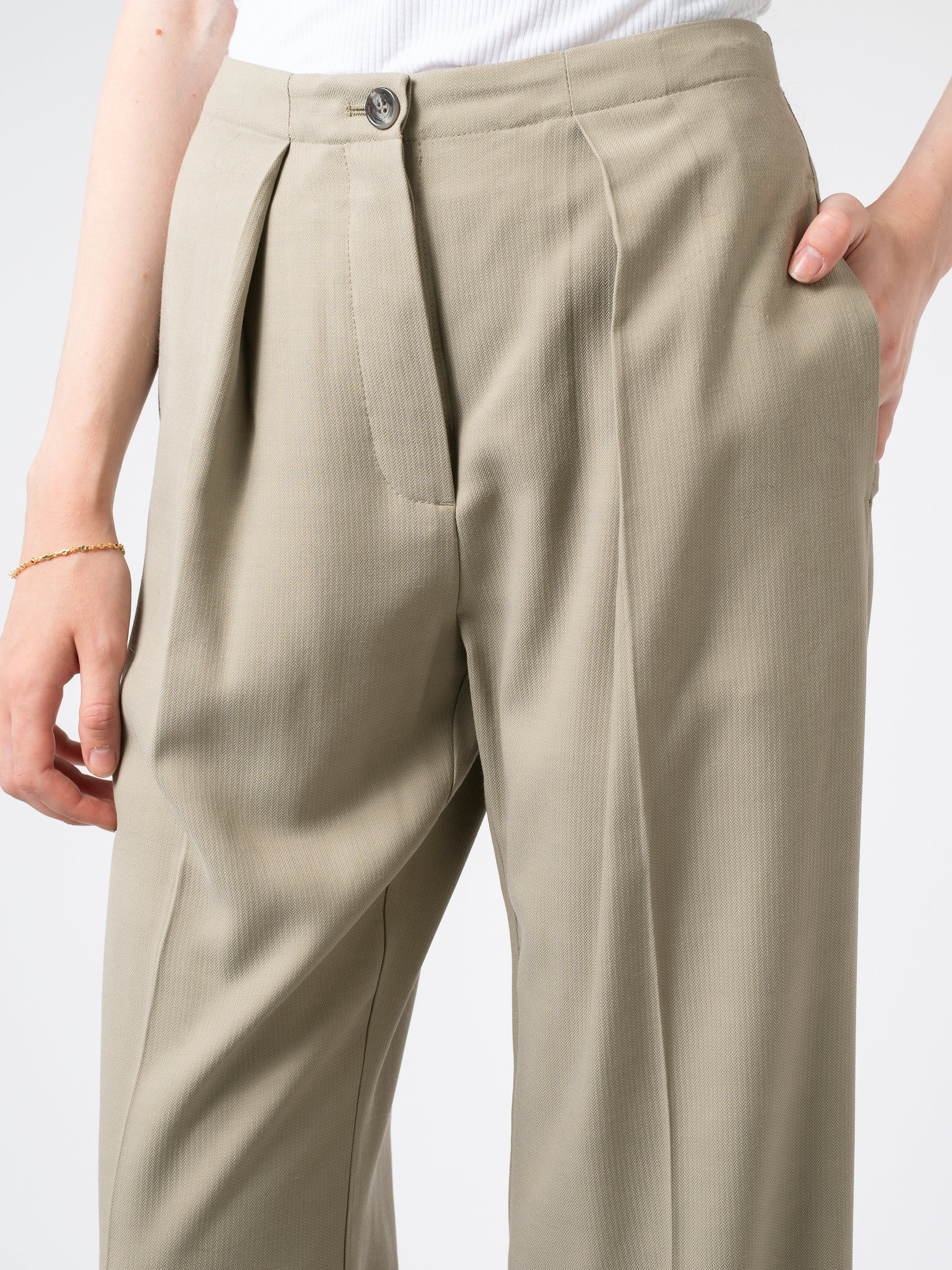 Tailored Herringbone Trousers