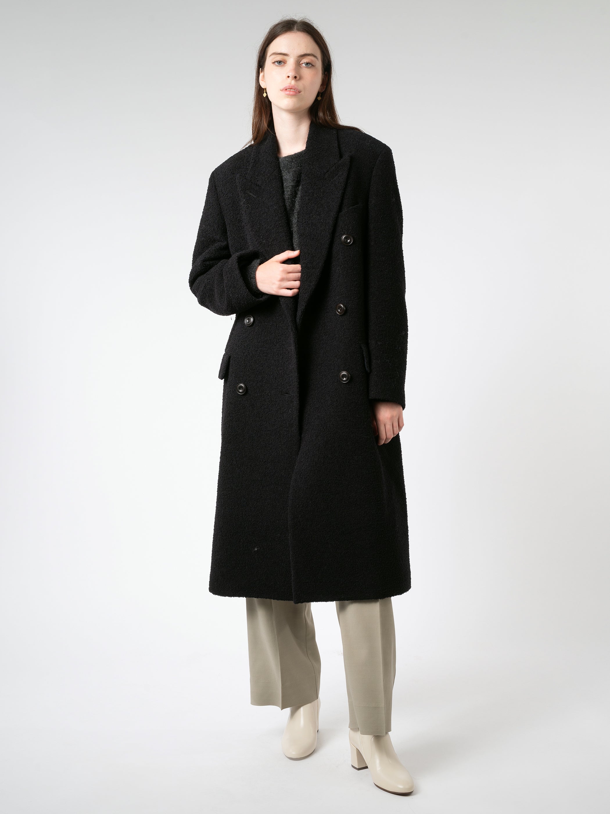 Double-Breasted Wool Coat