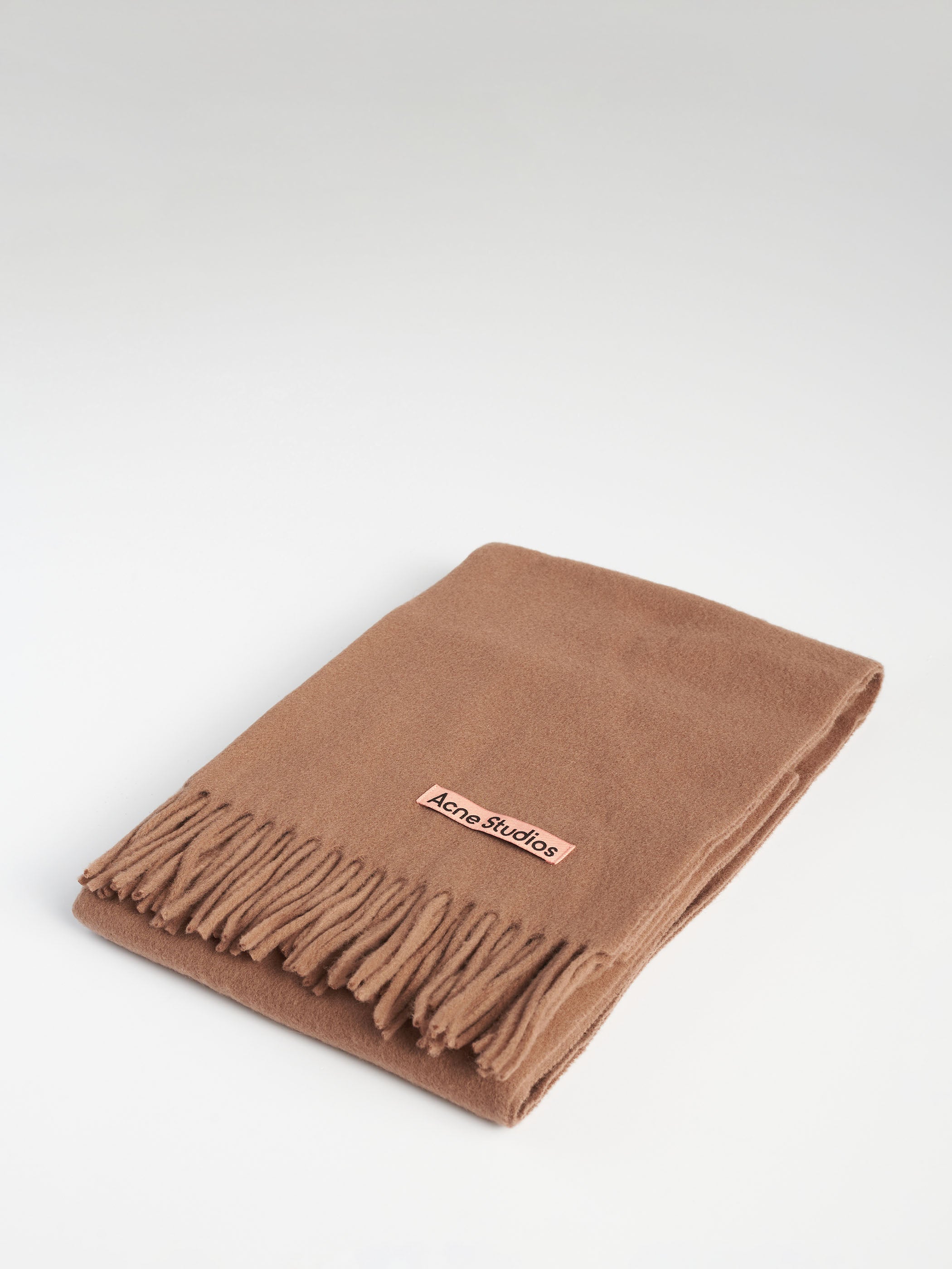 Narrow Wool Fringe Scarf