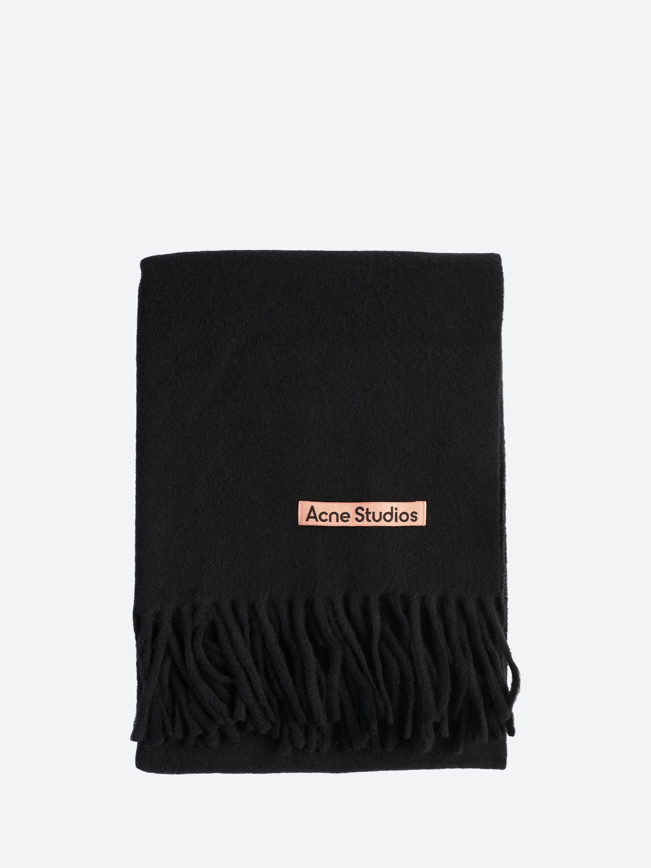 Narrow Wool Fringe Scarf