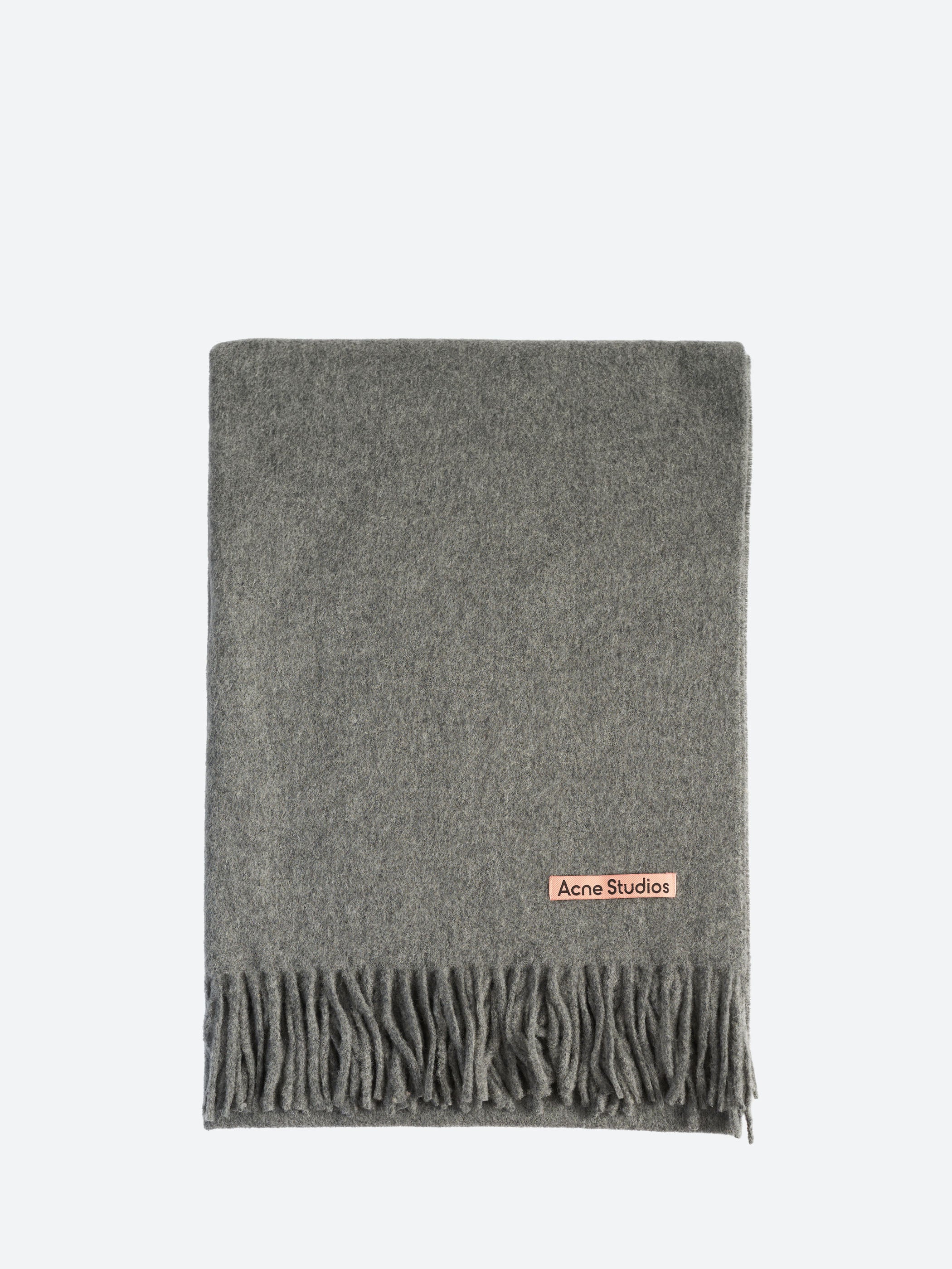 Fringe Wool Scarf - Oversized