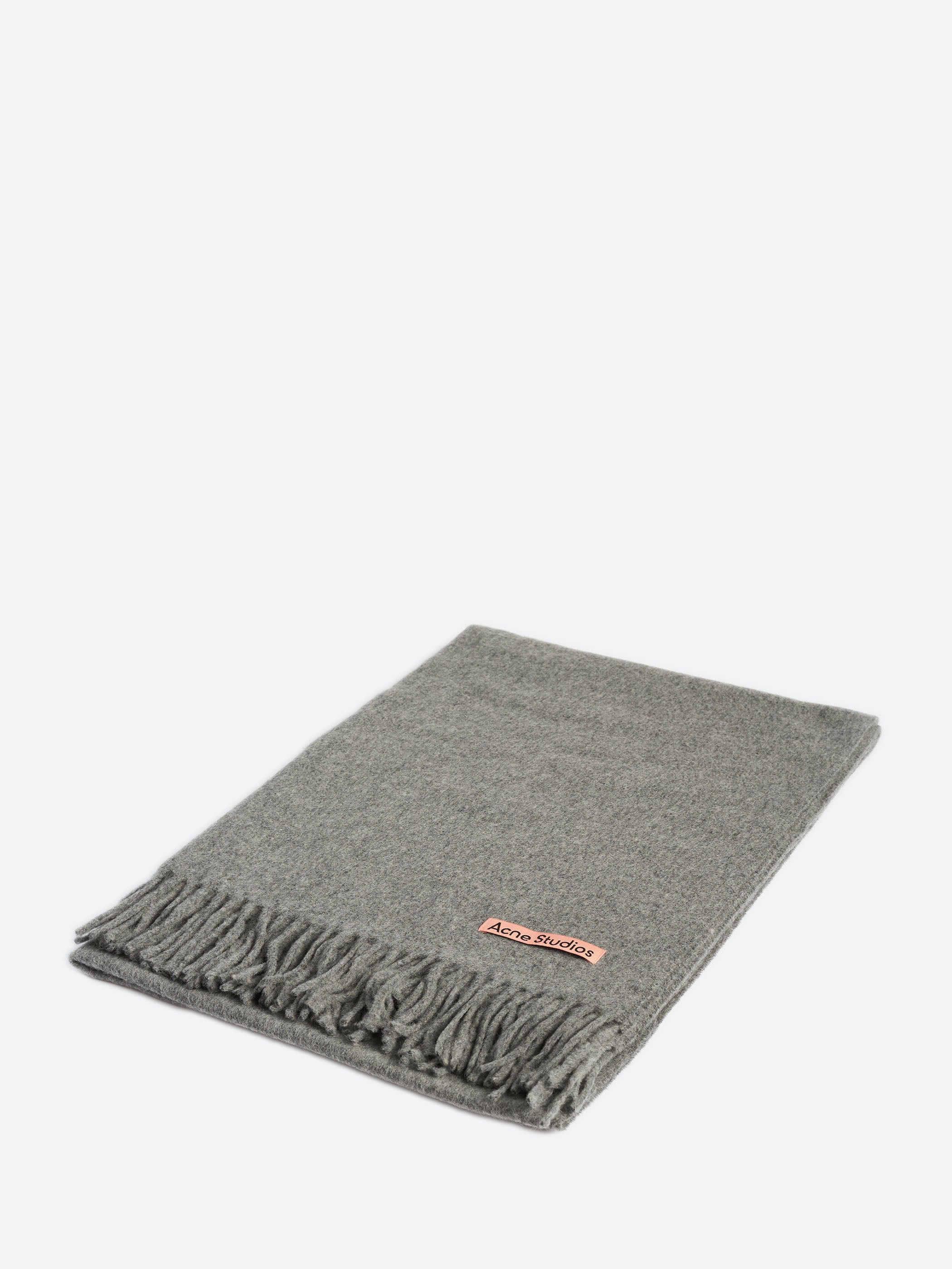 Fringe Wool Scarf - Oversized