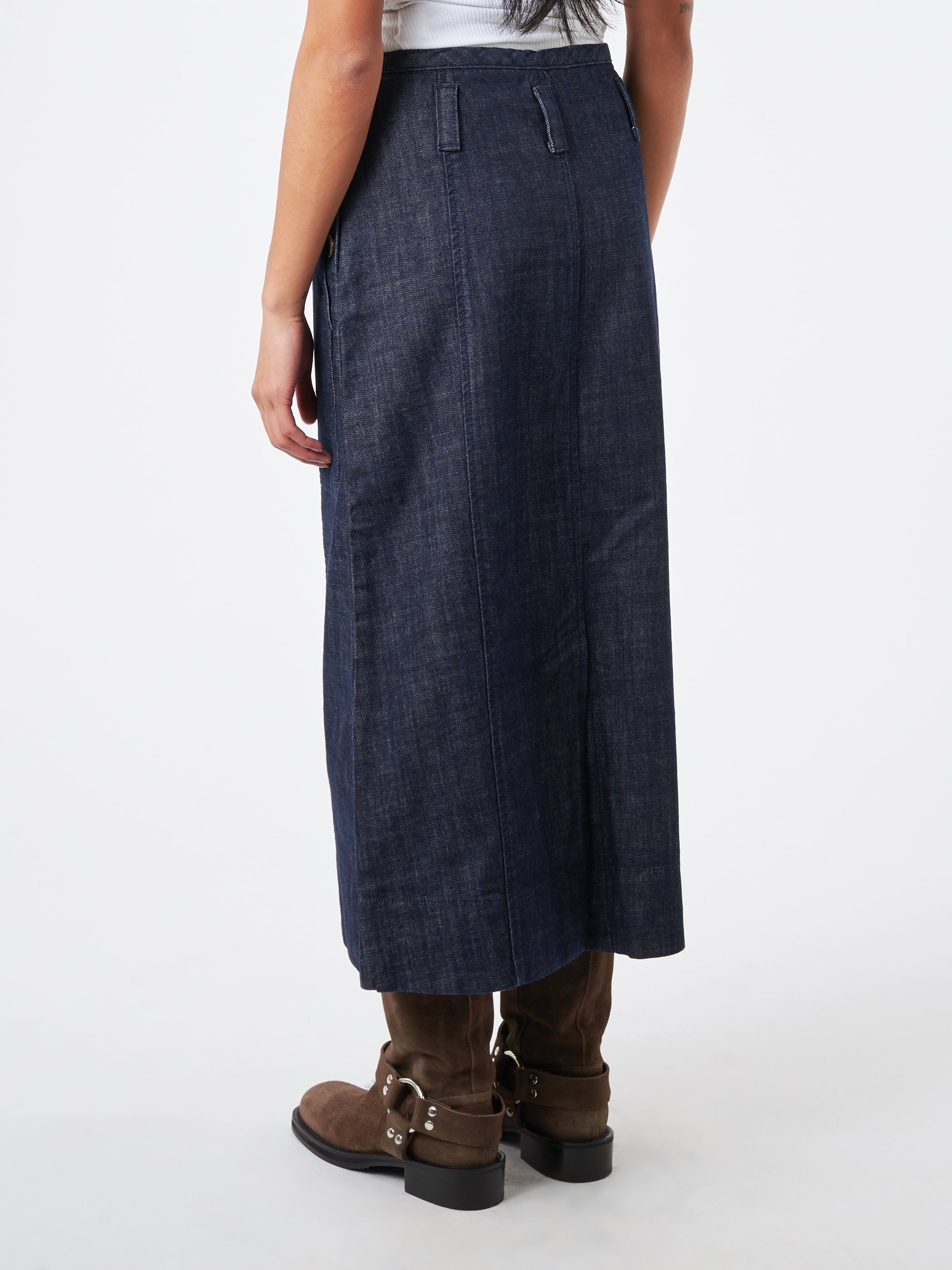 Patch Pocket Organic Denim Skirt