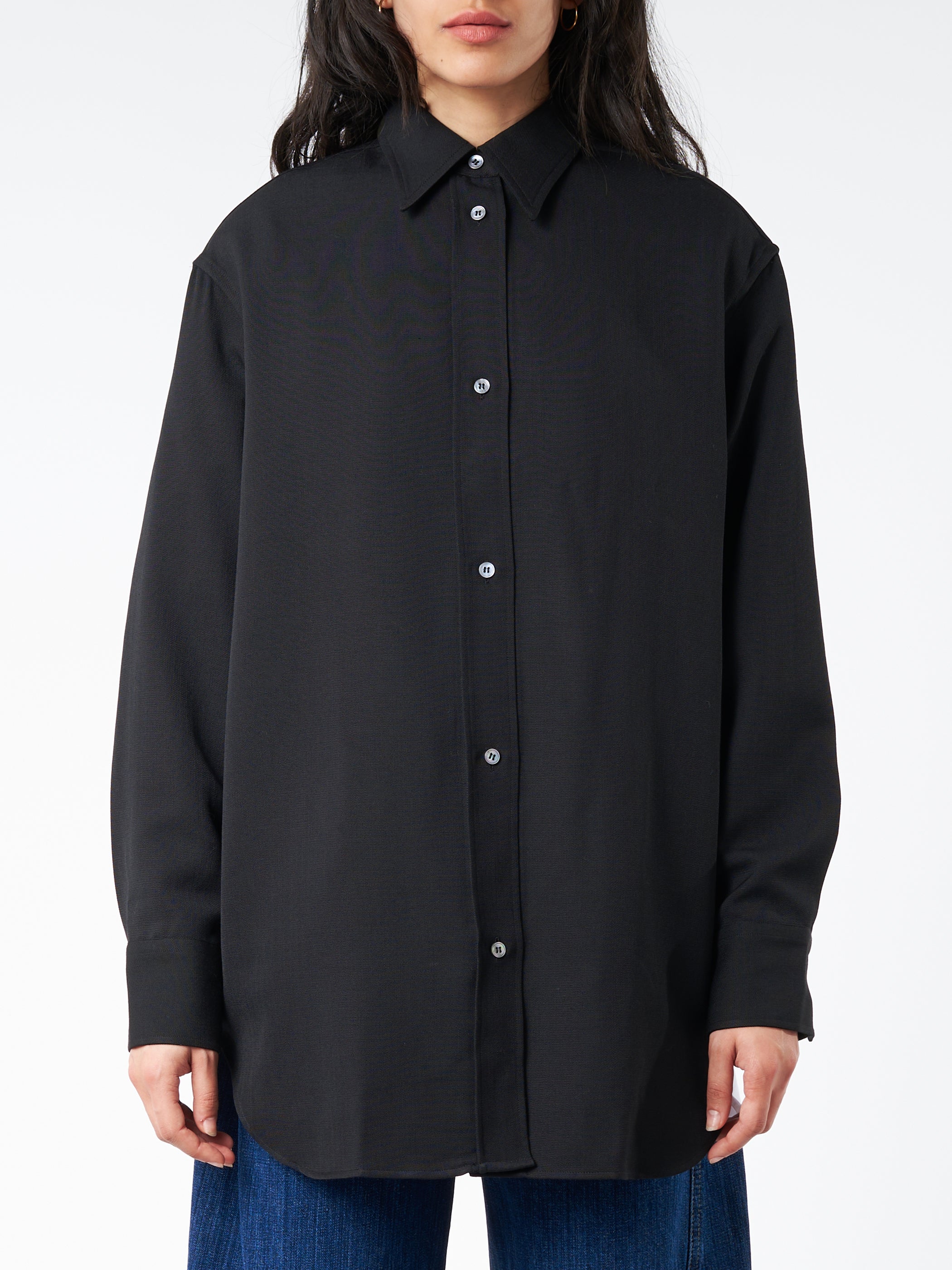 Studio Nicholson - Santos Overshirt in Black – gravitypope