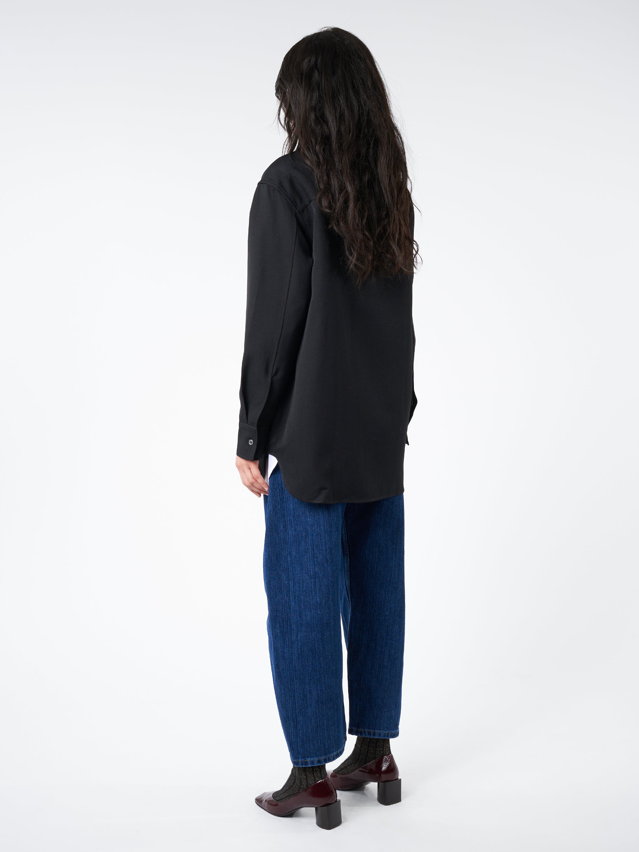 STUDIO NICHOLSON / ARCHIVE MODEL STRIPE DENIM PLEATED