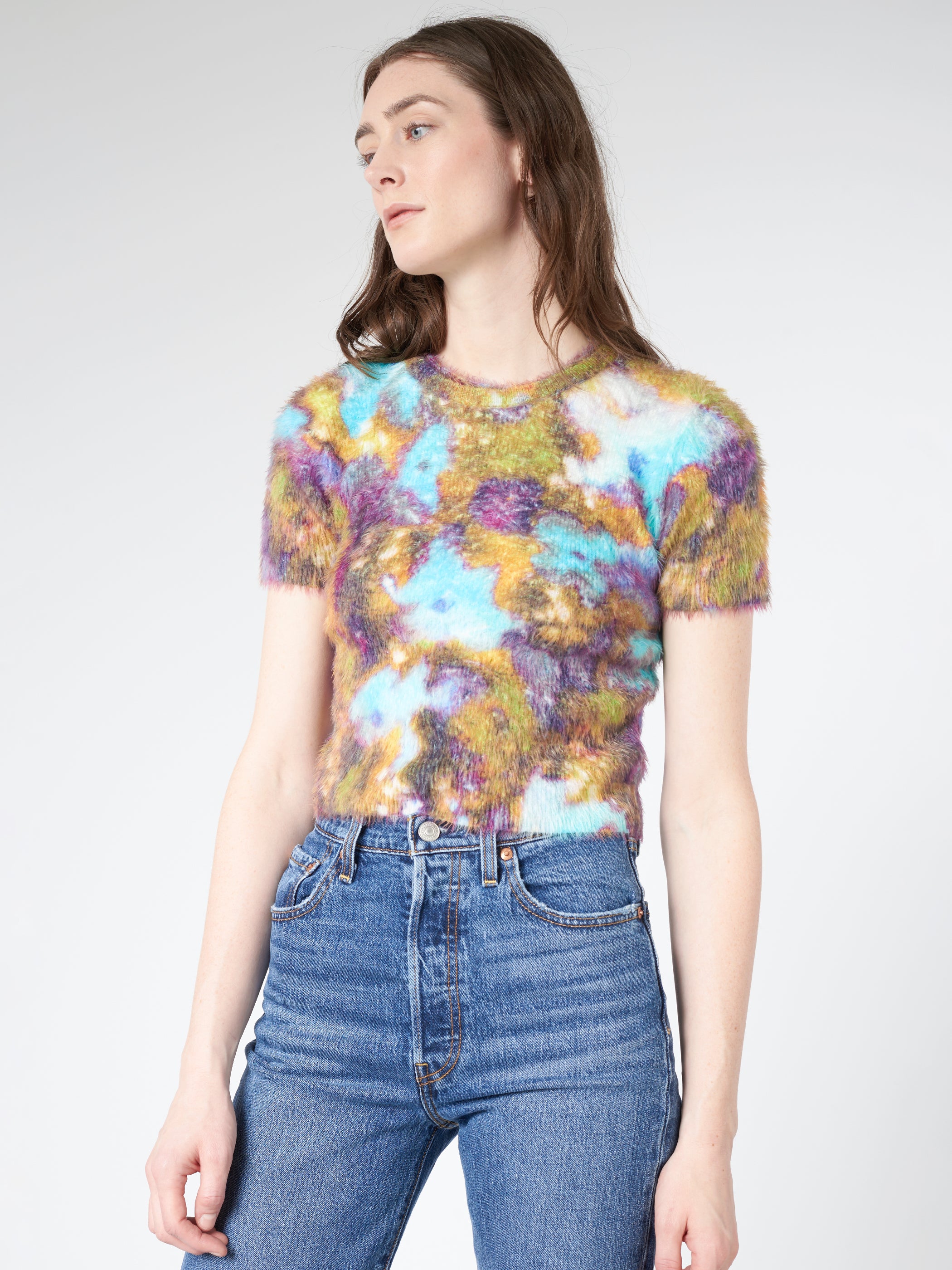 Floral Knit T-Shirt