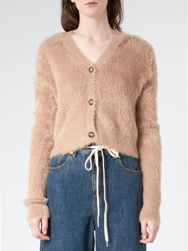 Fluffy knit deals cardigan