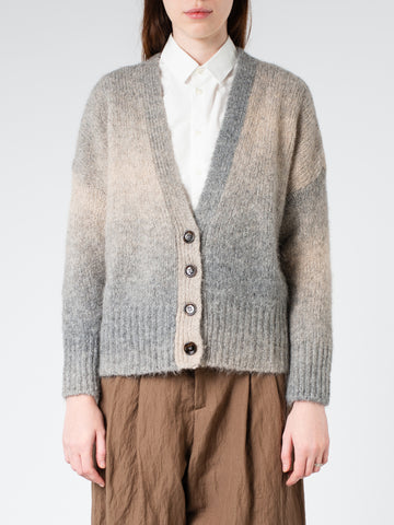 GRADIENT-EFFECT ALPACA CARDIGAN