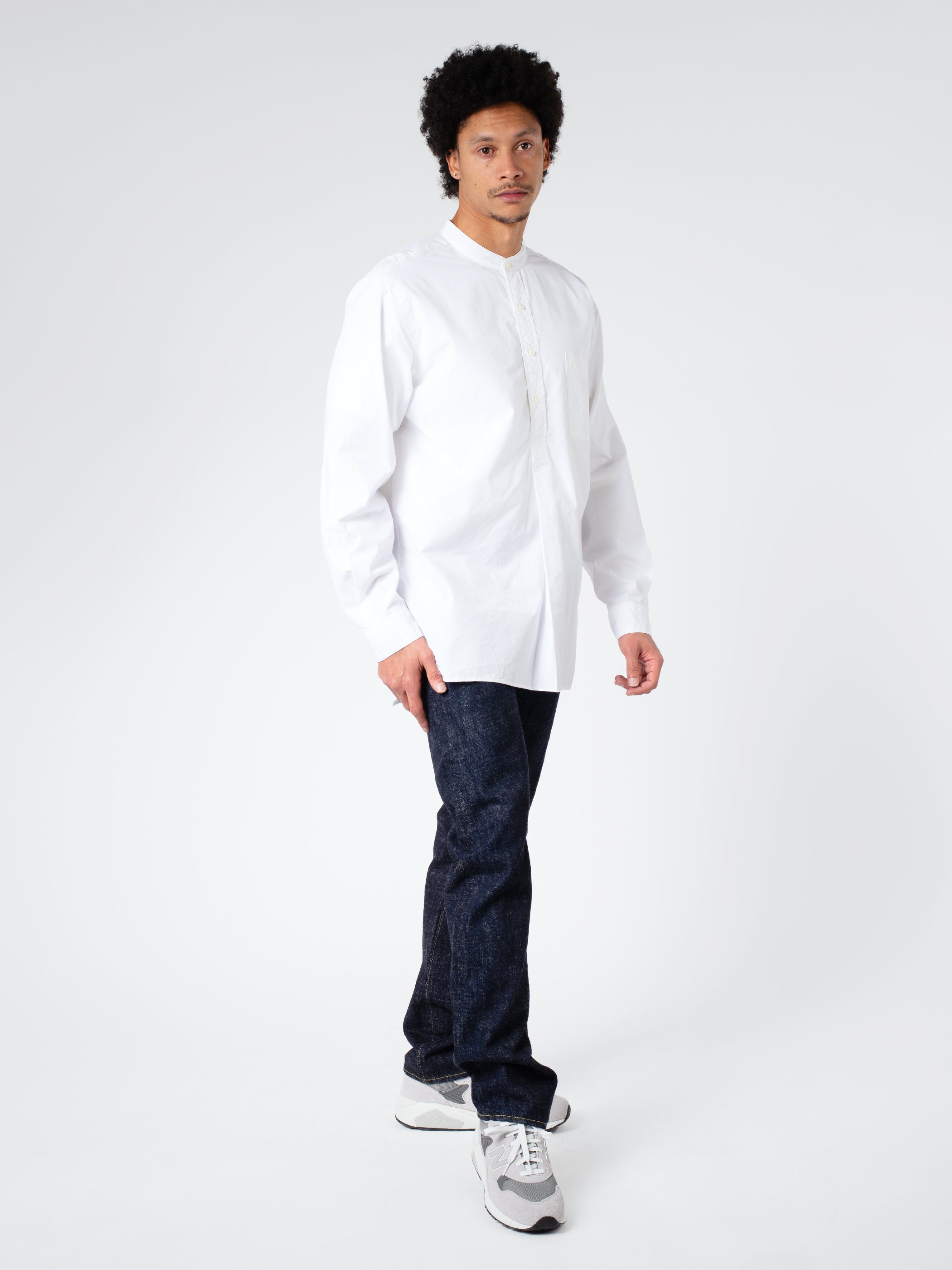 Broad Band Collar Pullover Shirt