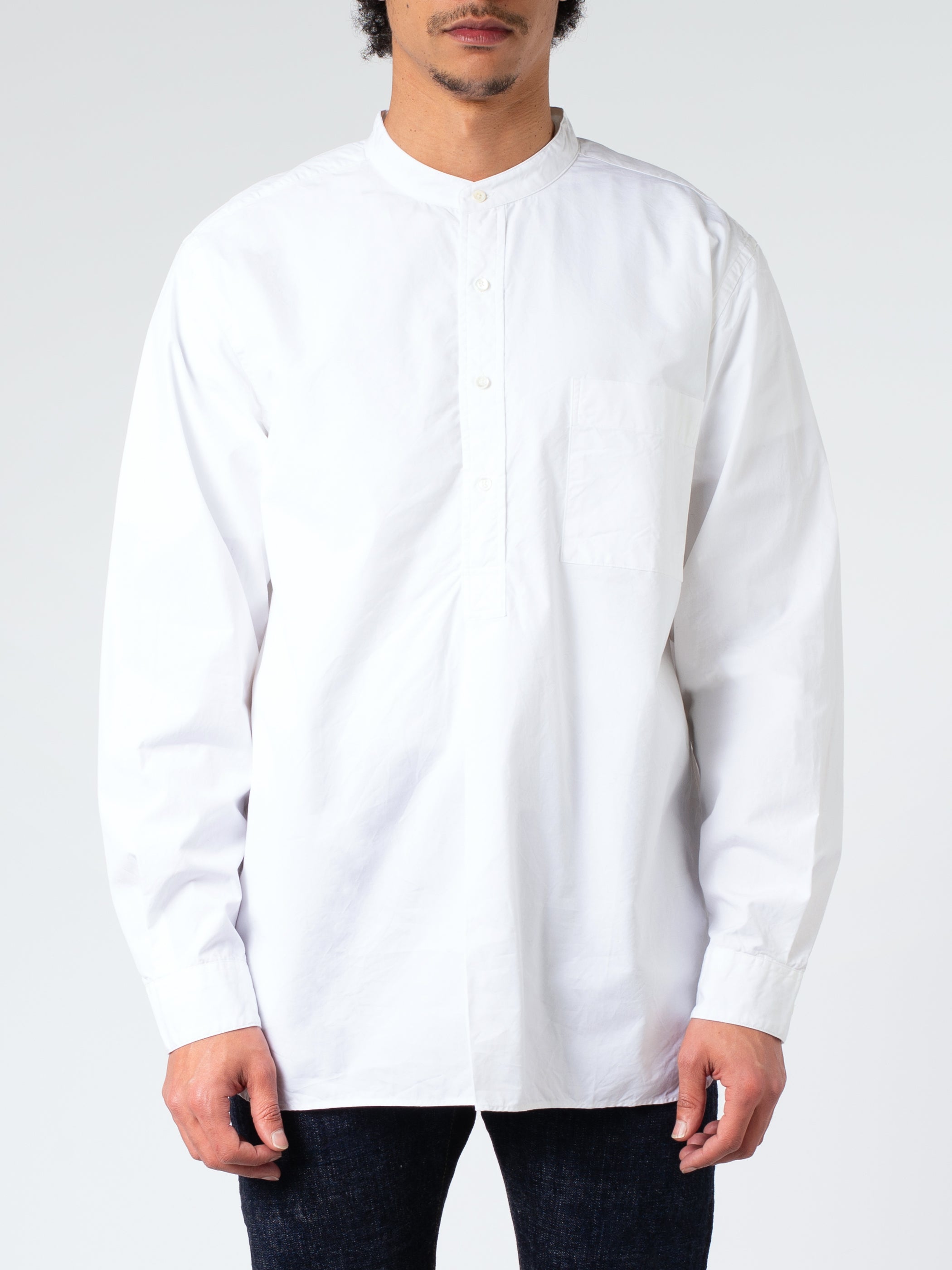 Broad Band Collar Pullover Shirt