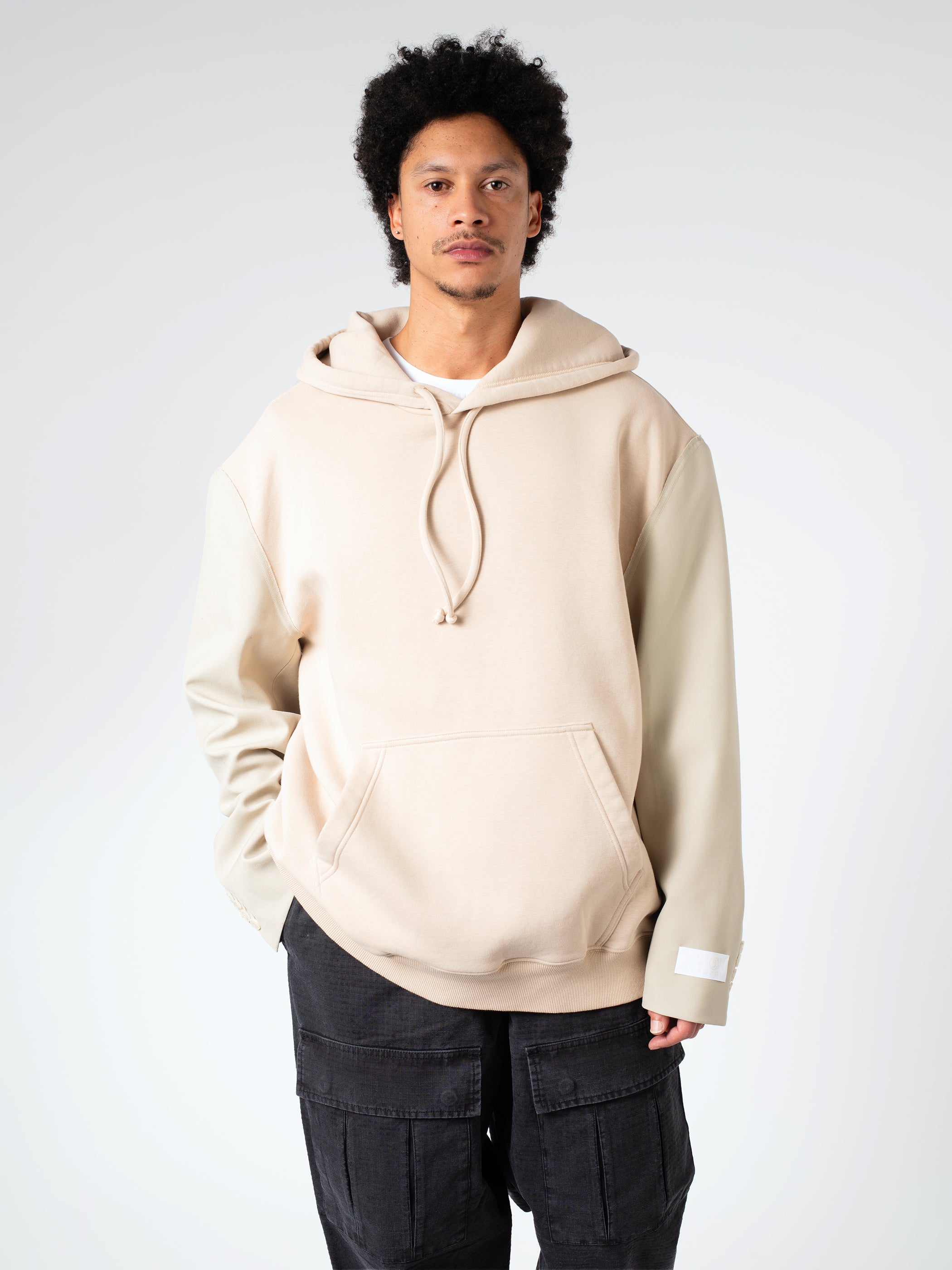 Sweatshirt with Contrasting Sleeves