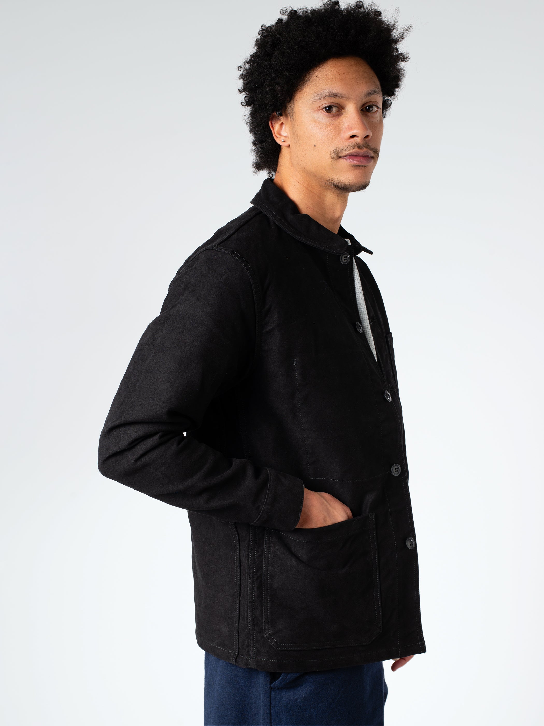 F.O.B. FACTORY - French Moleskin Jacket in Black – gravitypope