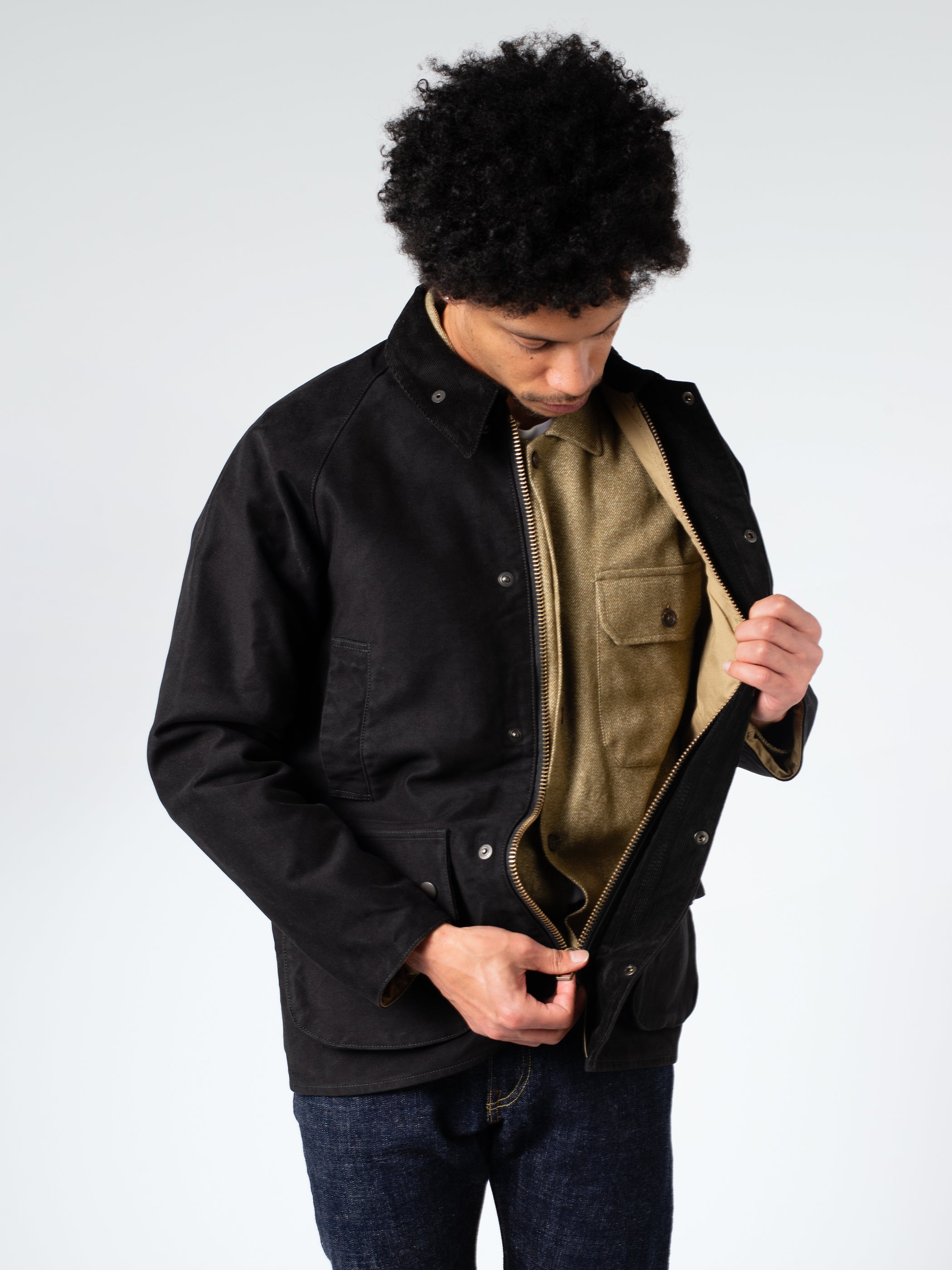 F.O.B. FACTORY - Moleskin Riding Jacket in Black – gravitypope