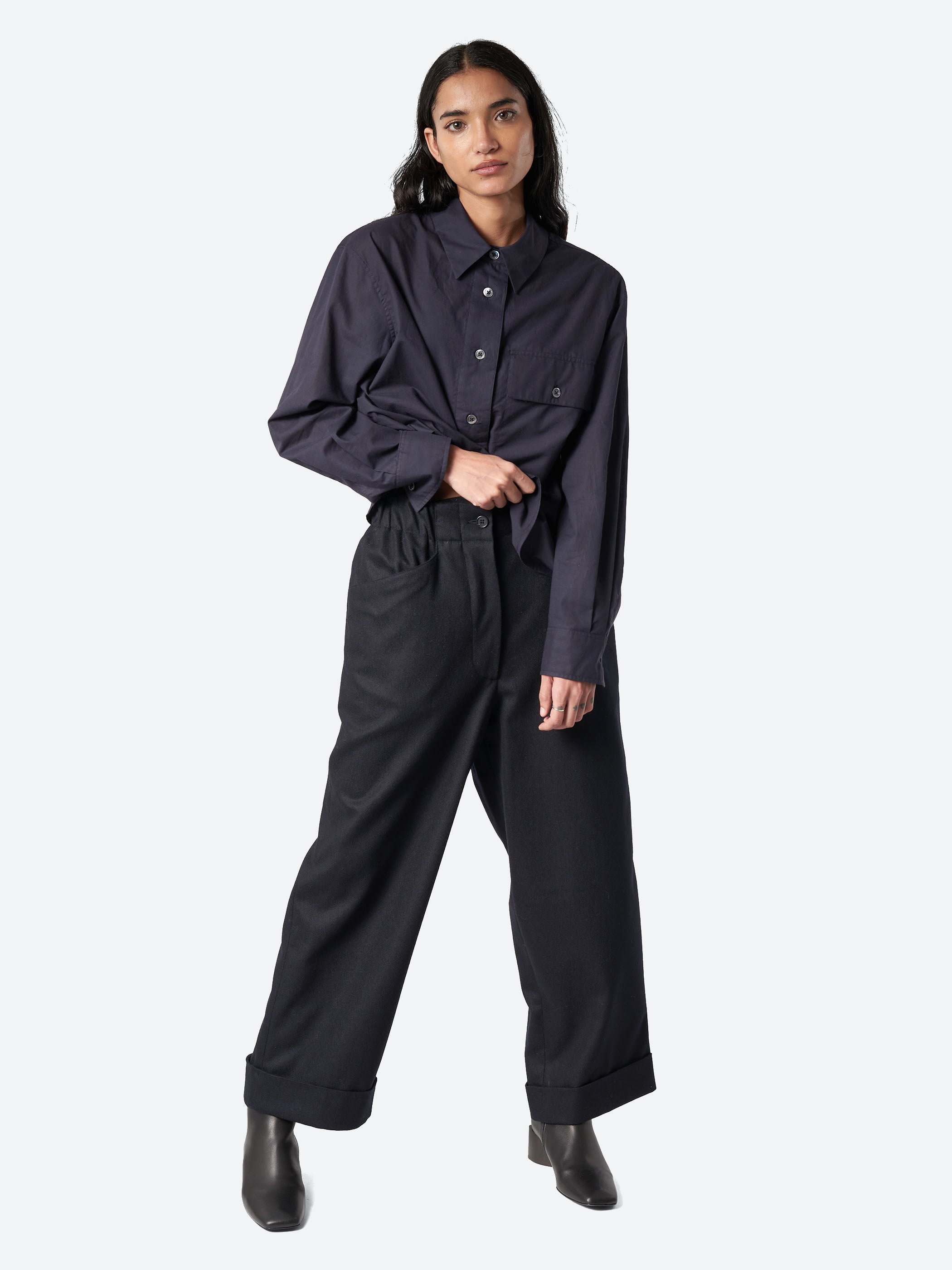 Margaret Howell - Pullover Shirt in Black – gravitypope