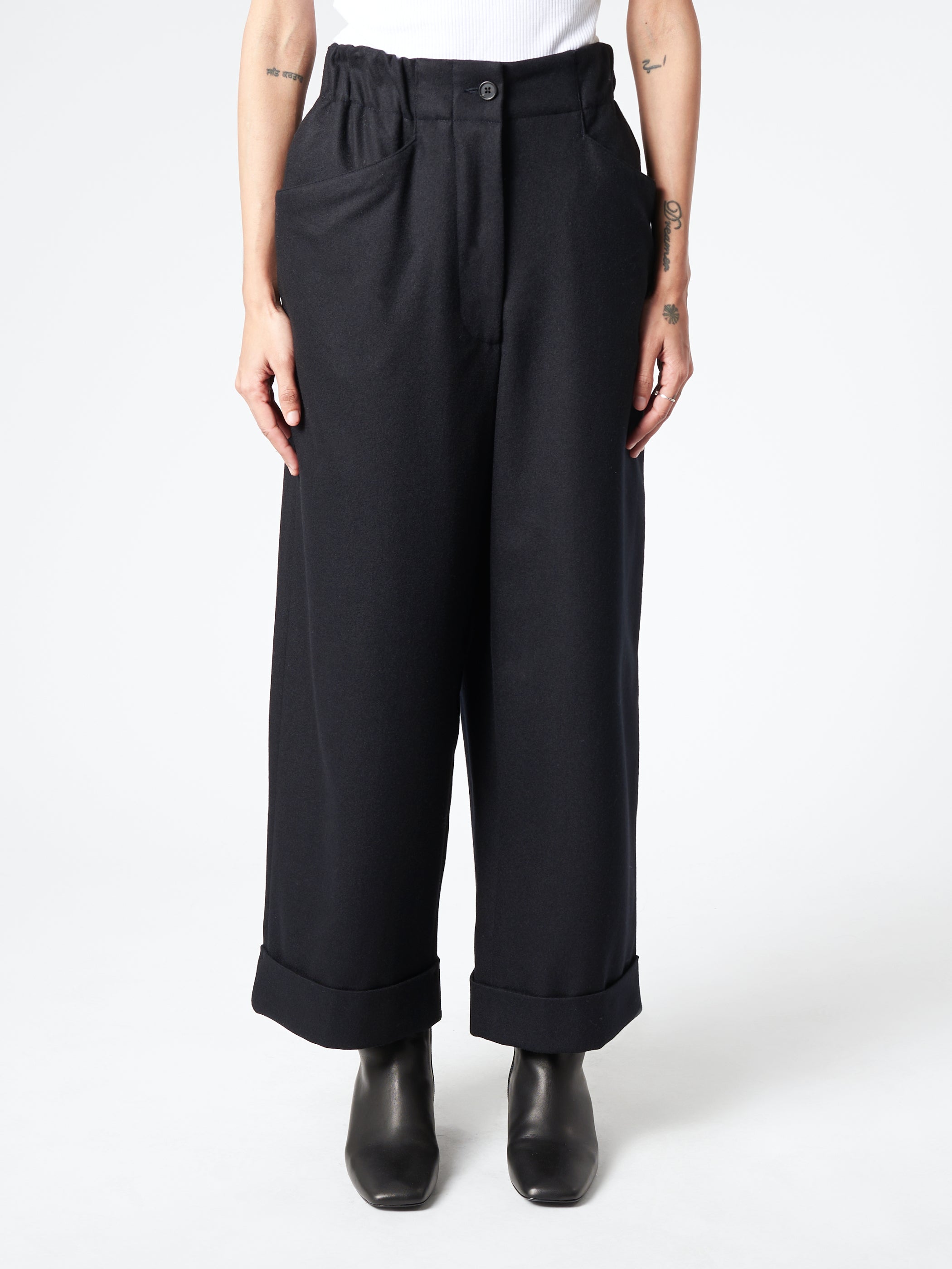 Relaxed Crop Flannel Pant