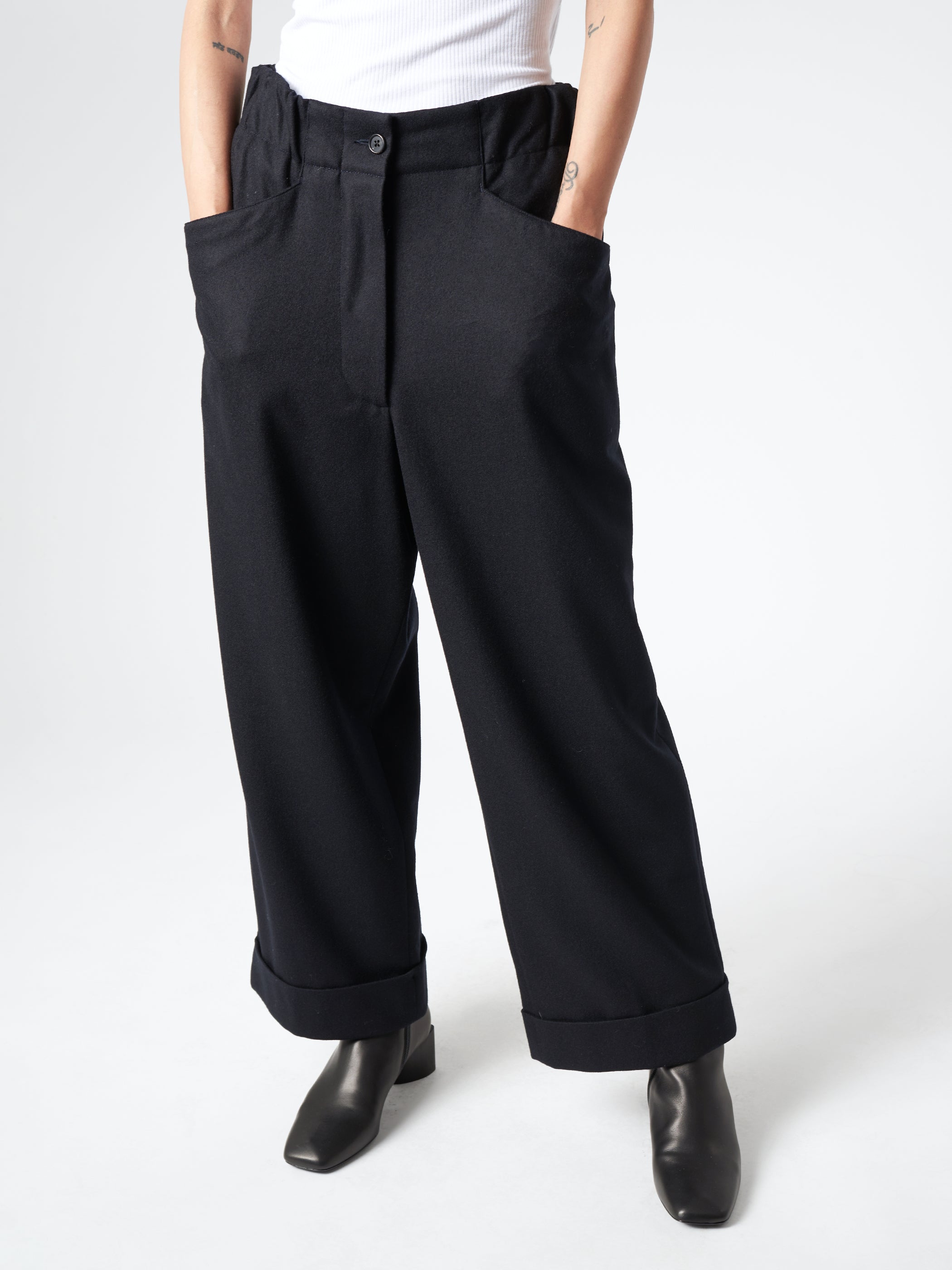 Relaxed Crop Flannel Pant