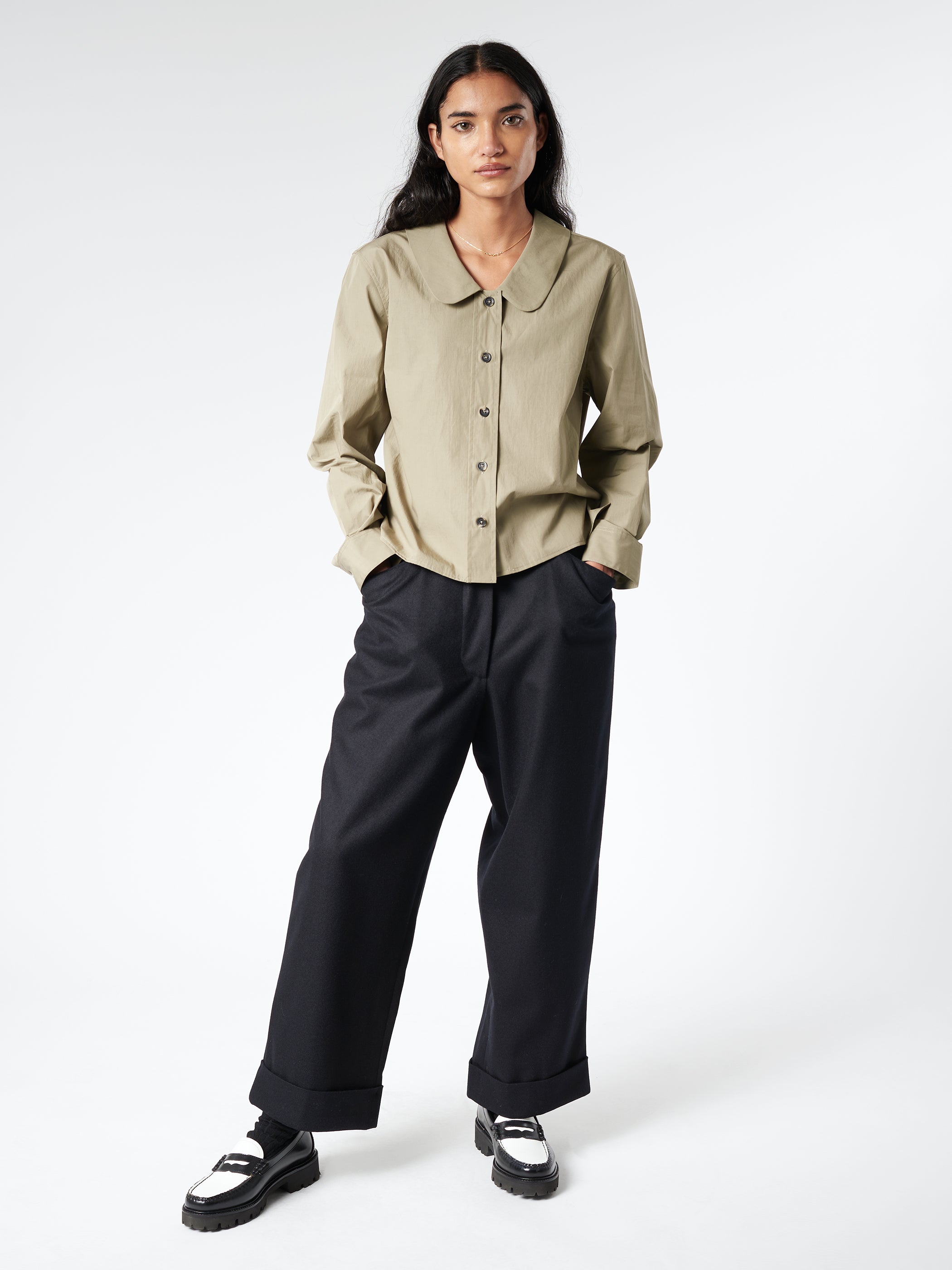 Relaxed Crop Flannel Pant