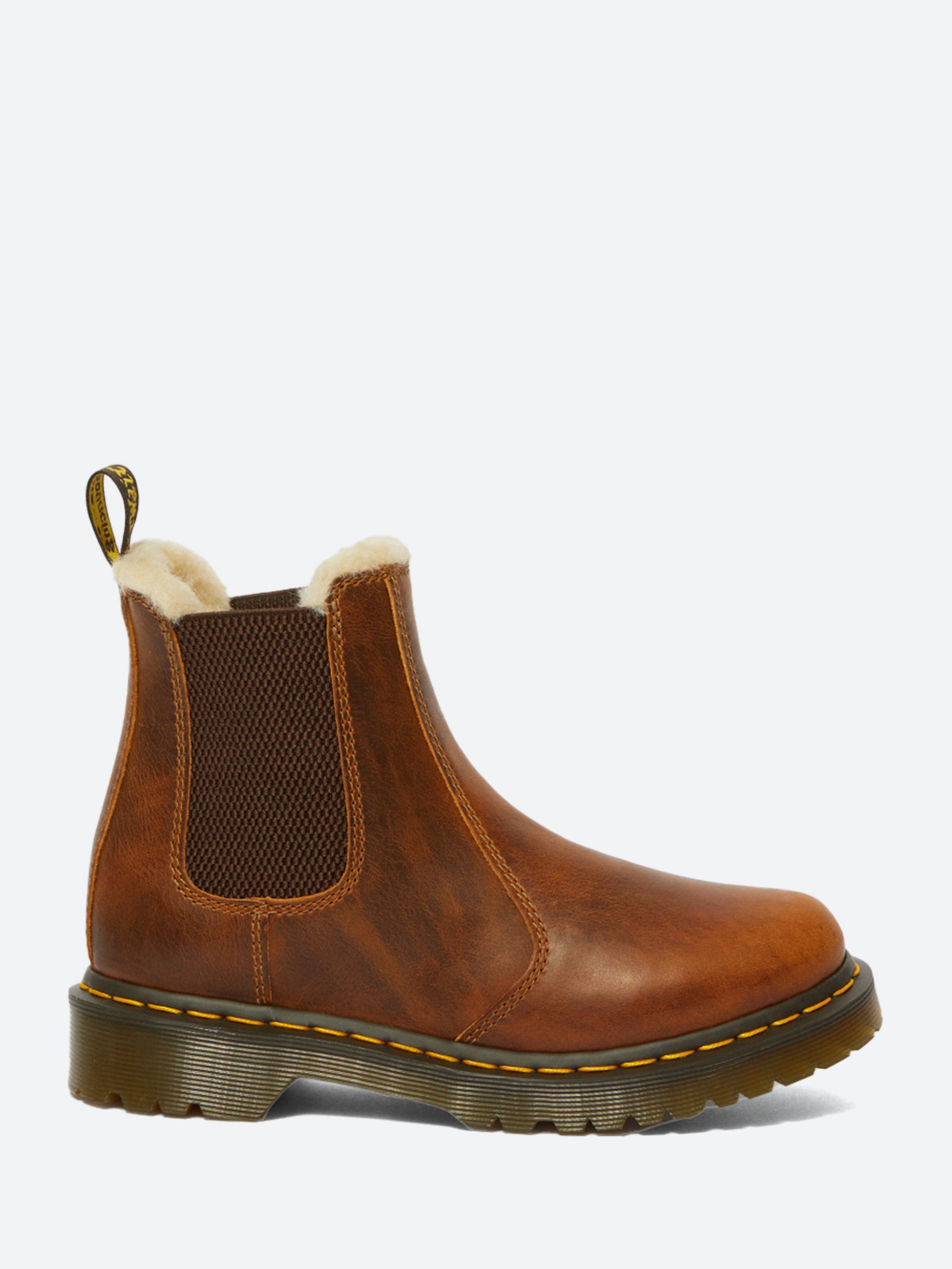 Dr. Martens 2976 Leonore Faux Fur Lined Chelsea Boots in Butterscotch