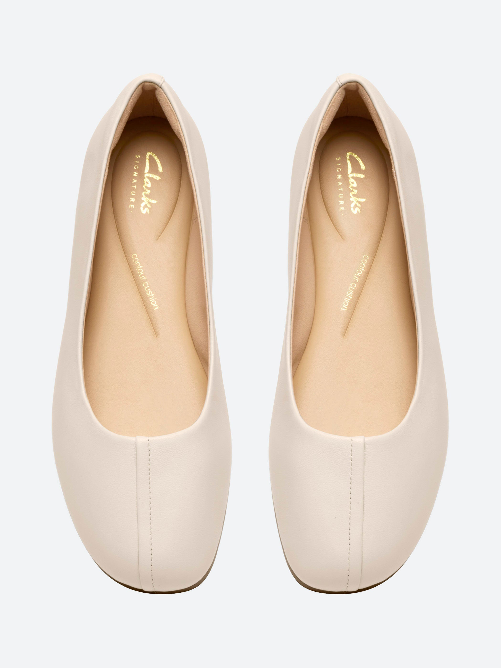 Clarks - Livia Lily in Cream Leather – gravitypope