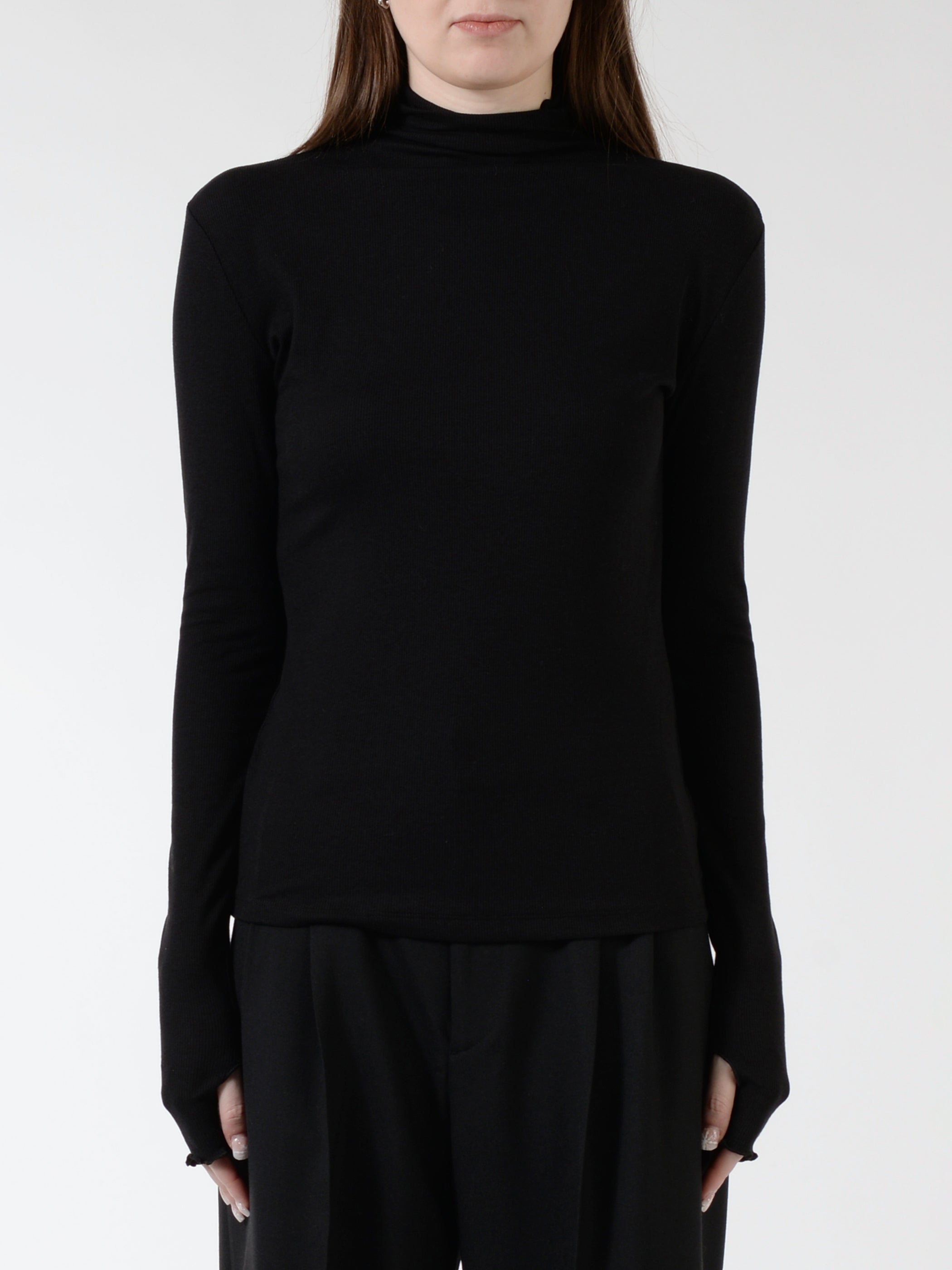 Rib Mock Neck Top