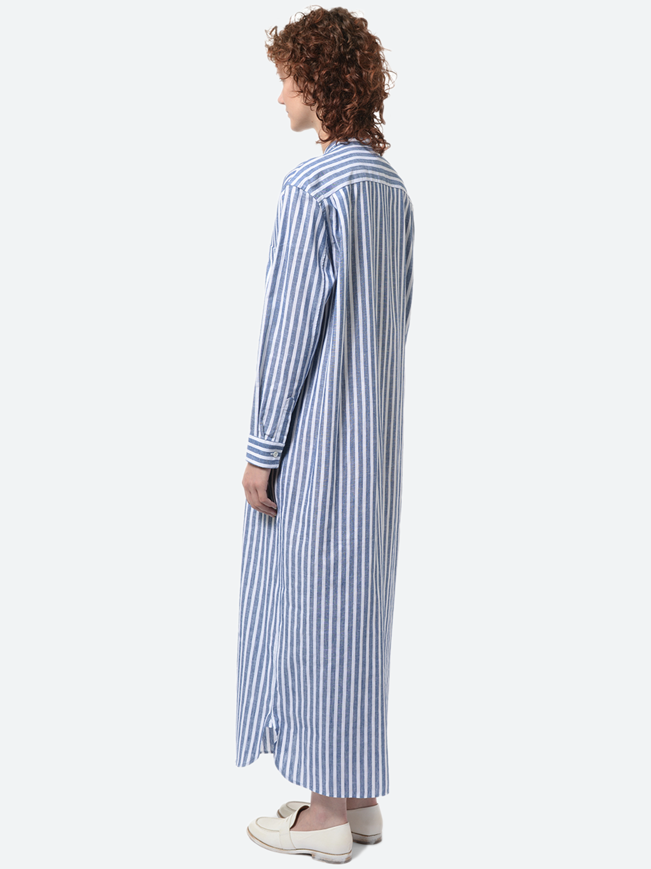 Long Linen Canvas Shirt-Dress